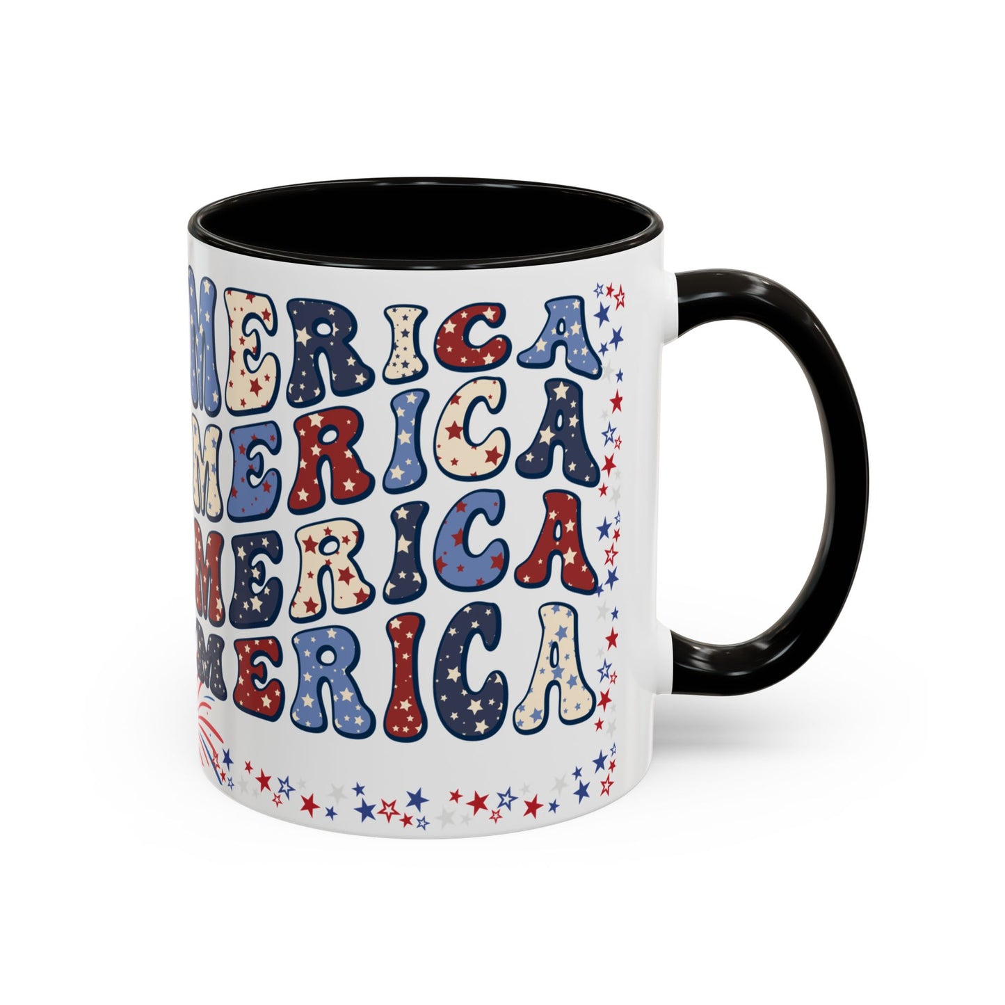 July 4, Red & Blue, Colorful Mugs, 11oz - 10590