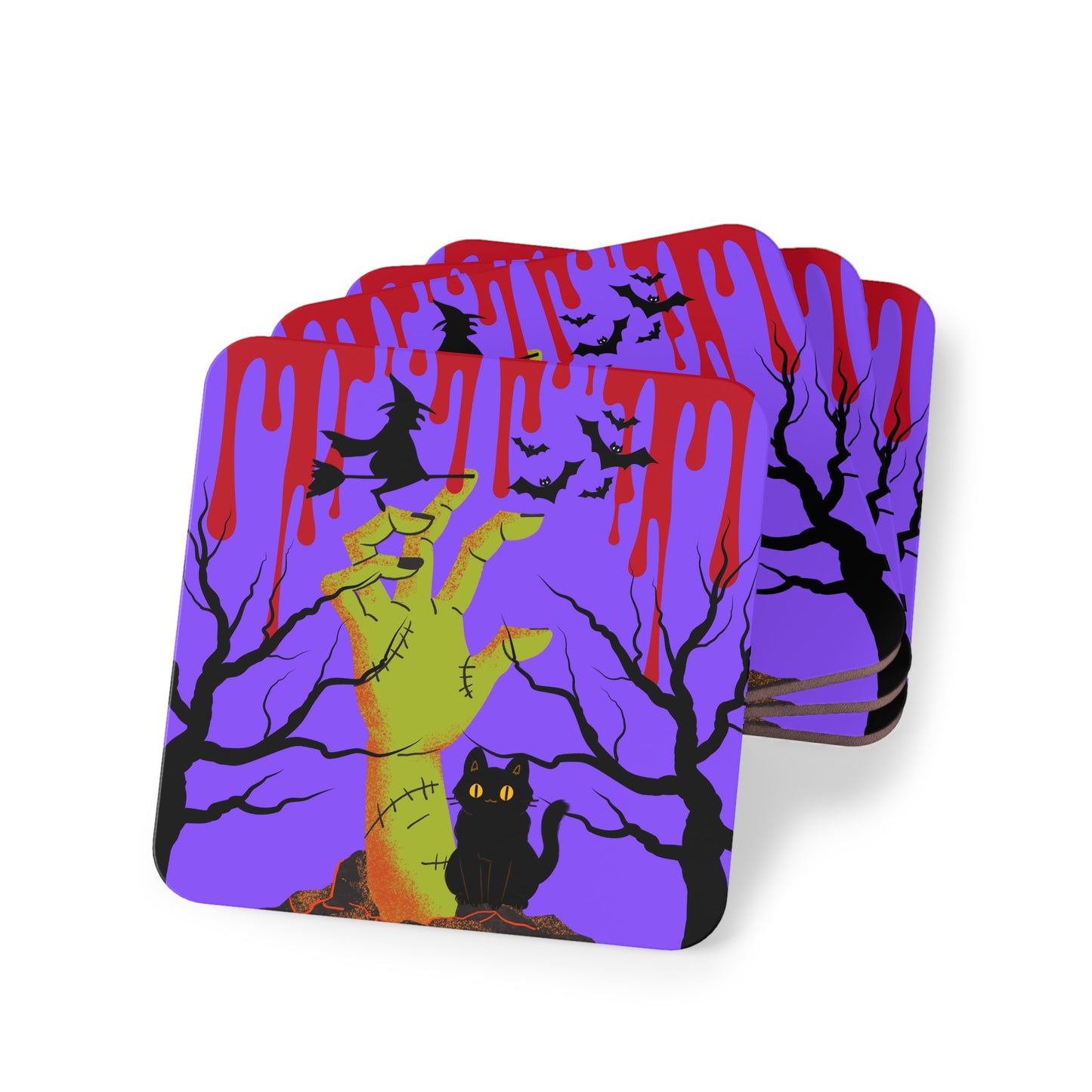 Halloween, Hand Drawn - Coasters