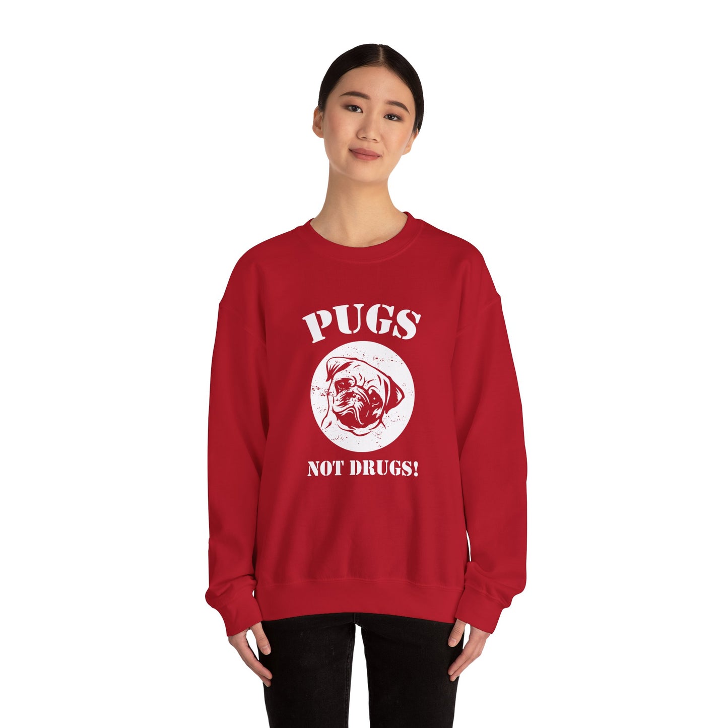 Pugs Not Drugs - Unisex Heavy Blend™ Crewneck Sweatshirt