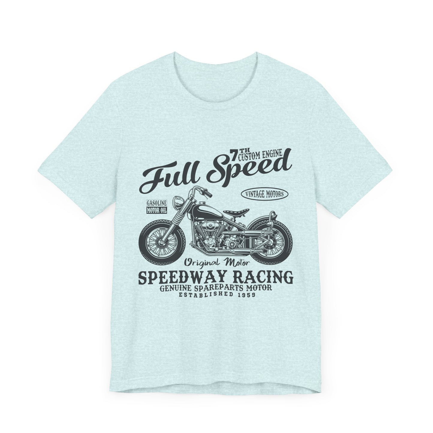 Full Speed, Vintage Motors - Unisex Jersey Short Sleeve Tee - 13297