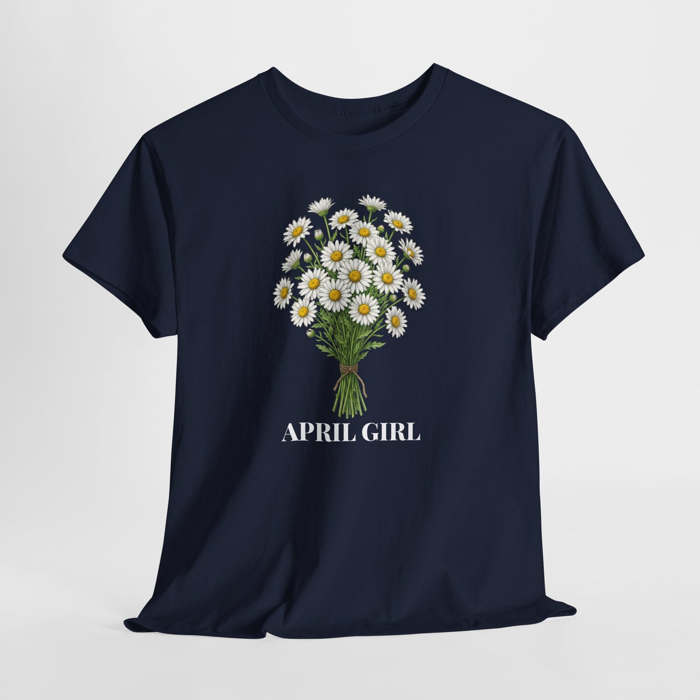 Personalized April Daisy Bouquet T-Shirt – Birth Flower Gift for Her - 14840