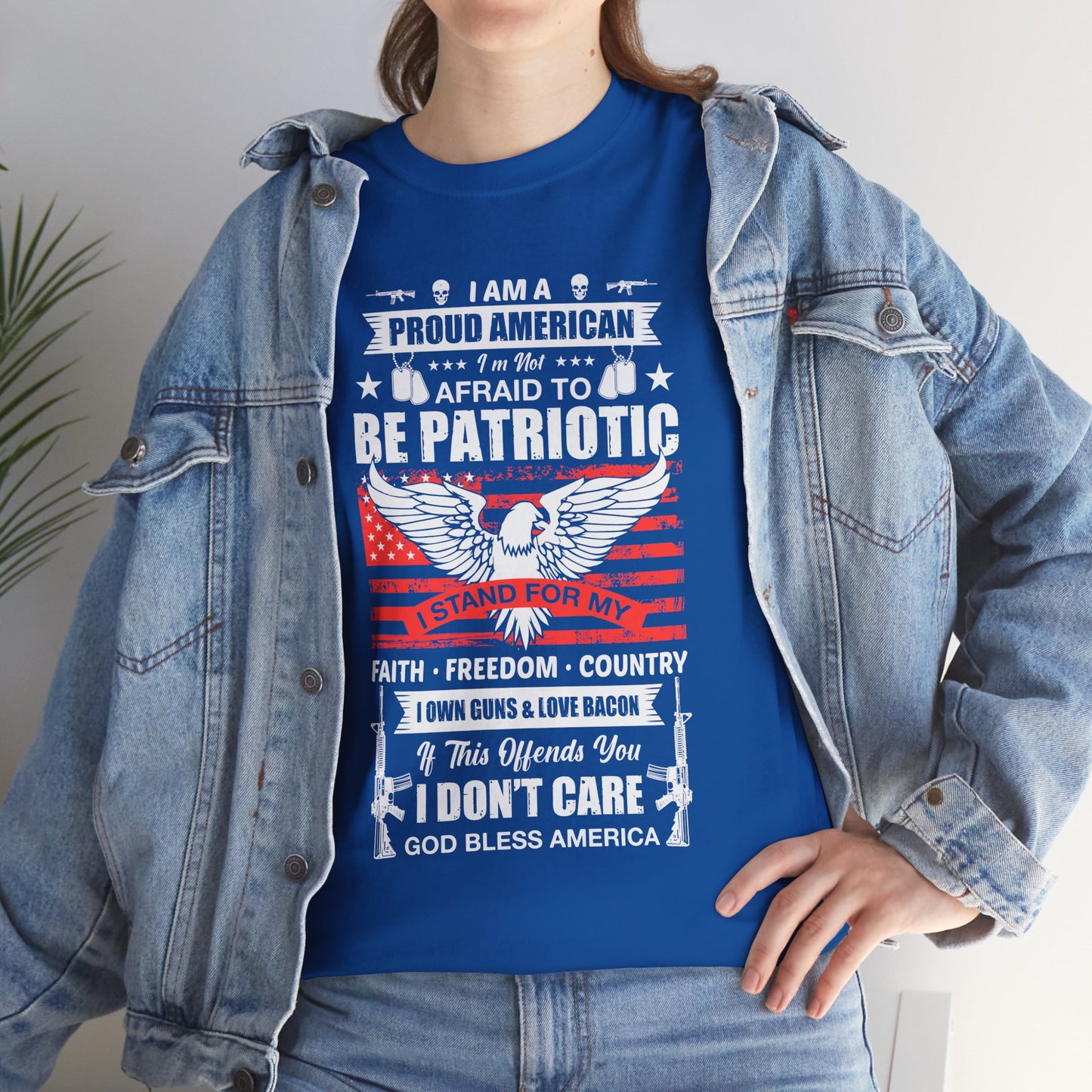 Unisex Patriotic Tee - Proud American T-Shirt, 4th of July Gift, Freedom Shirt, Memorial Day Apparel, Casual Wear - 13789