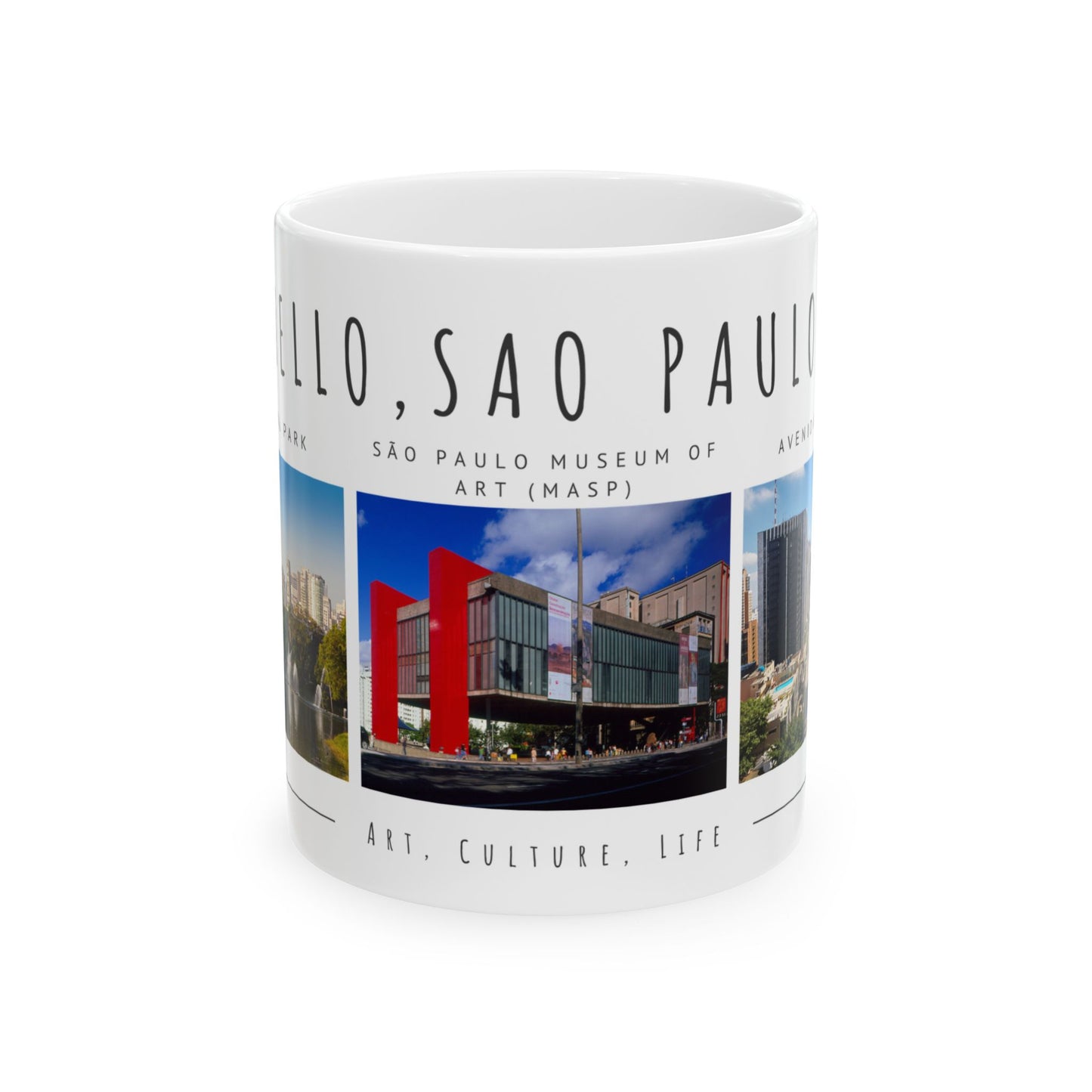 Hello Sao Paulo Ceramic Mug – Art, Culture, Life (11oz & 15oz) - 12026