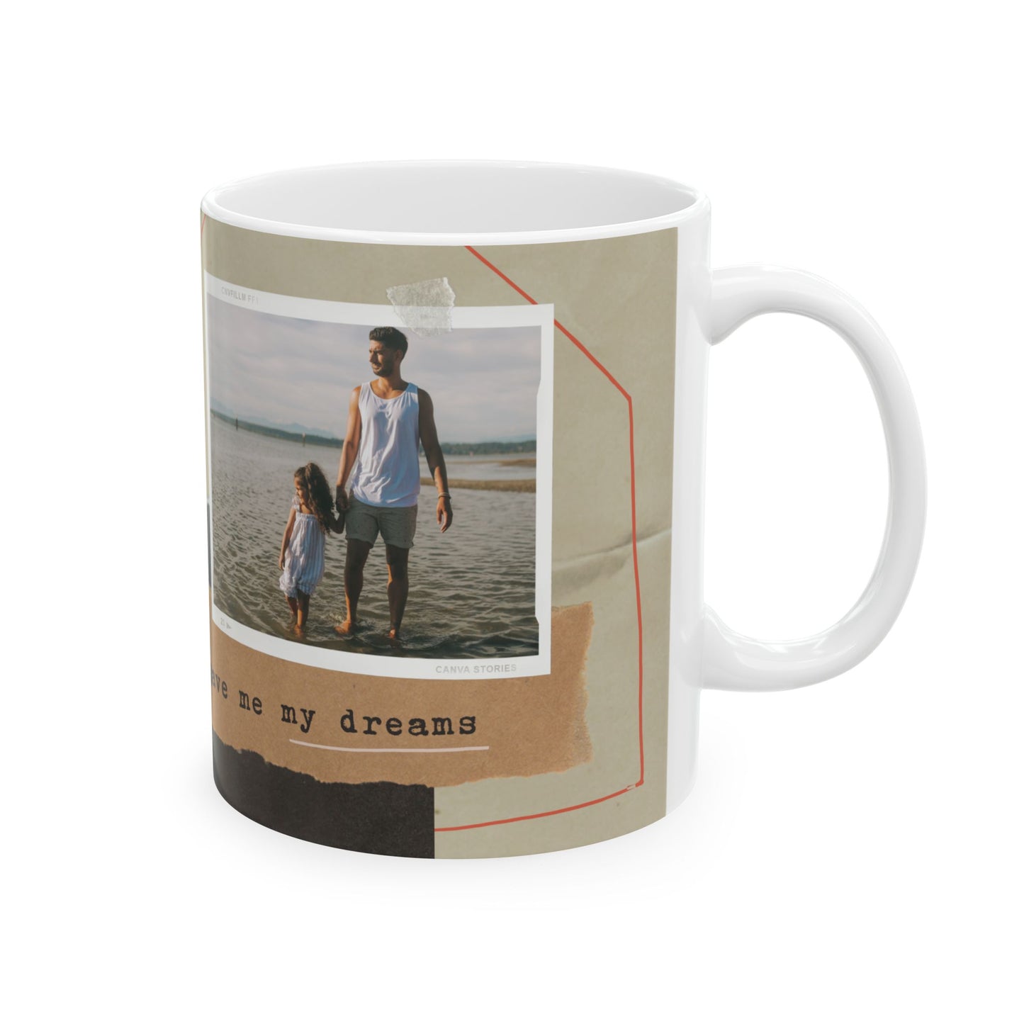 Personalized Ceramic Mug, Custom Coffee Cup for Dad, Father's Day Gift, Unique Photo Mug, Memory Keepsake - 14025