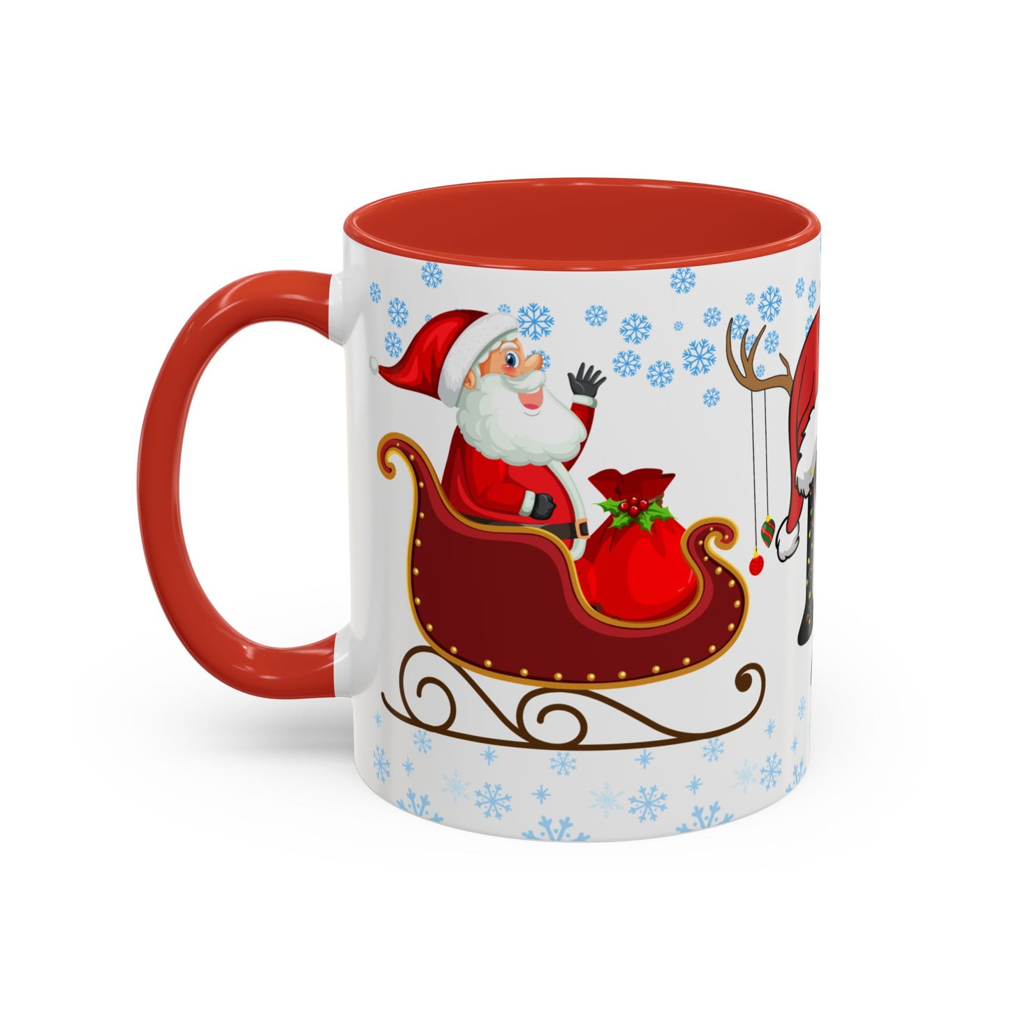 Christmas Letter M for Megan, Customizable - Accent Coffee Mug (11, 15oz)