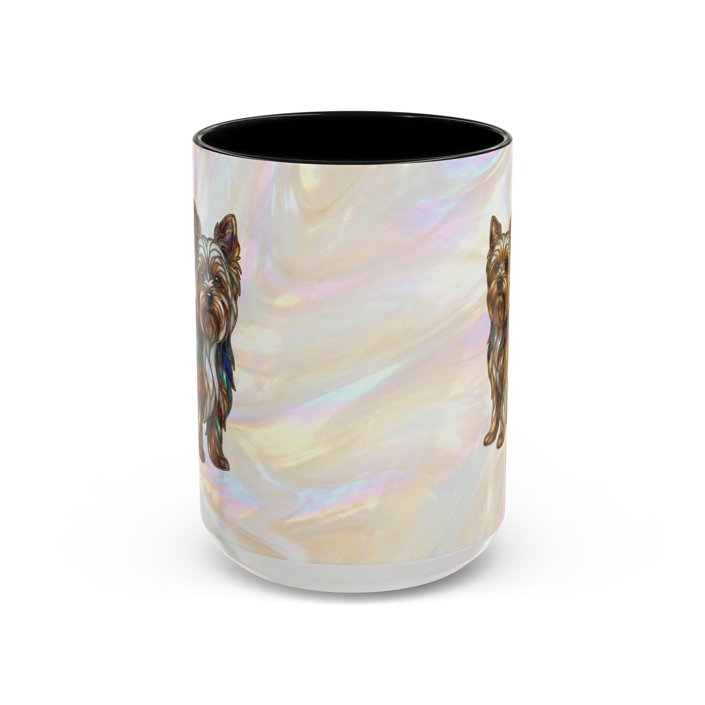 Yorkie Accent Coffee Mug – Stained Glass Design 11/15oz - 14653