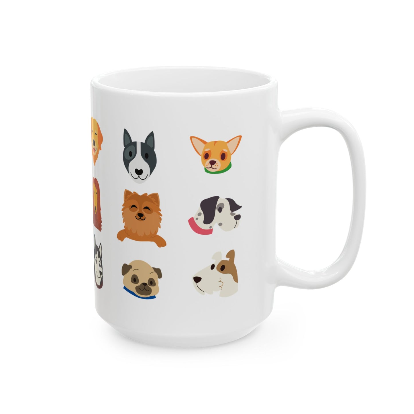 Whimsical Pet-Themed Ceramic Mug - Perfect Gift for Dog Lovers, Animal Enthusiasts, Cozy Home Decor, Birthdays - 14164