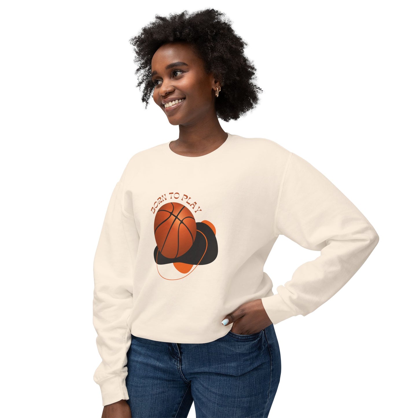 Born to Play Basketball - Unisex Lightweight Crewneck Sweatshirt - 10713