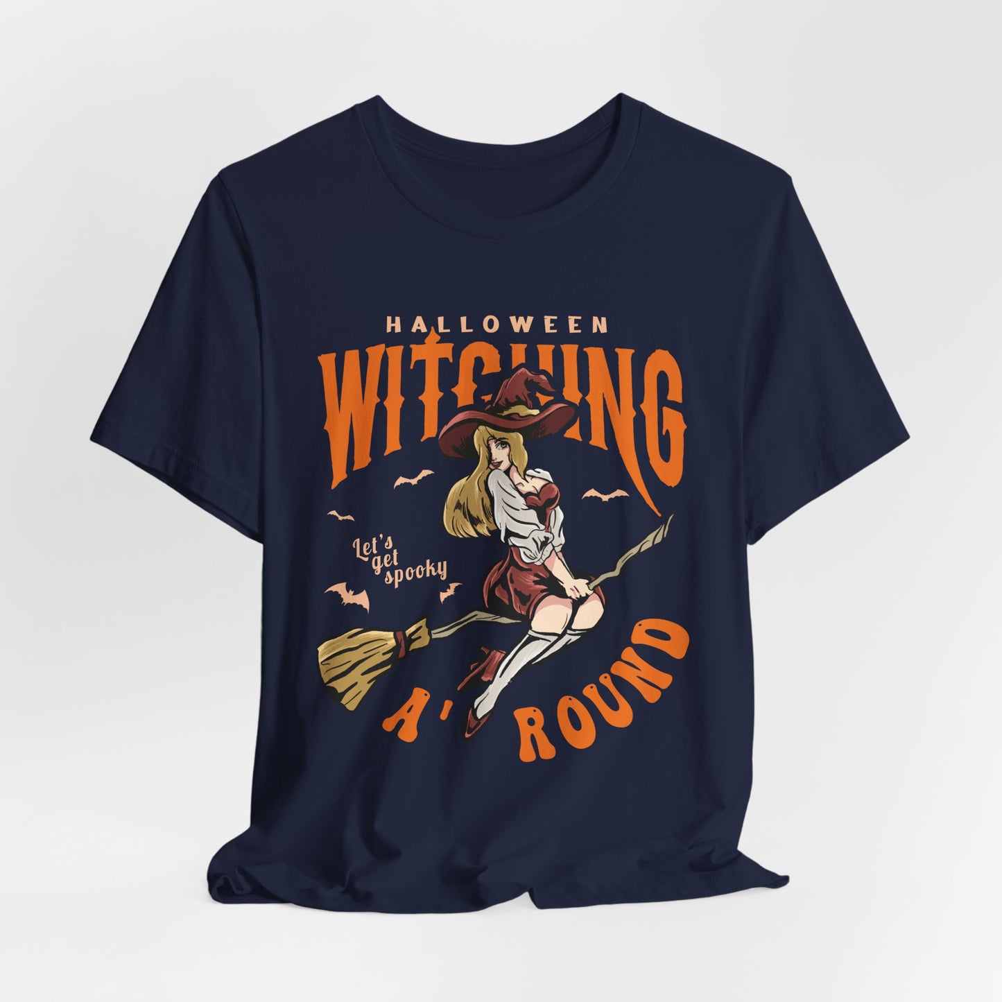 Halloween Witching, Let's Get Spooky Around  - Unisex Jersey Short Sleeve Tee - 12930