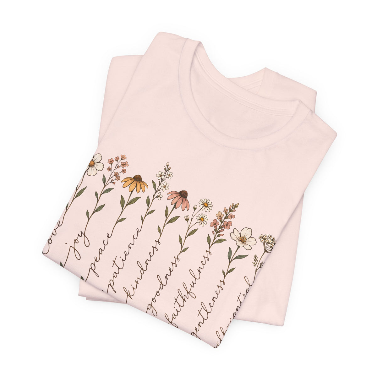 Fruit of the Spirit Floral T-Shirt,  Christian Faith Scripture Tee - 14984