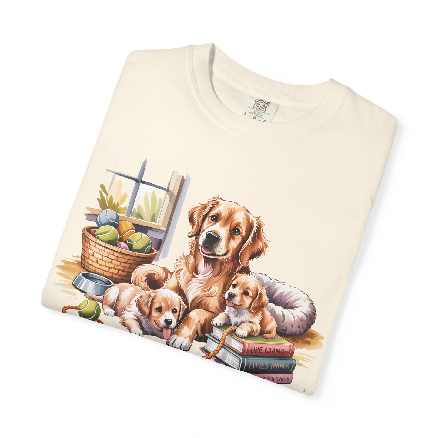 Dog Mom Shirt – My Favorite Role is Dog Mom | Cute Golden Retriever Puppy T-Shirt for Dog Lovers - 14800