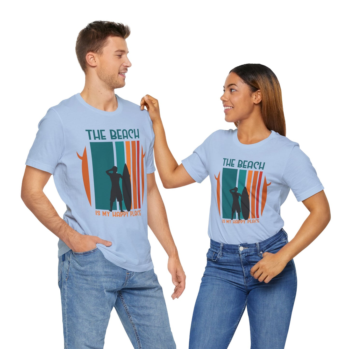 The Beach Is My Happy Place - Unisex Jersey Short Sleeve Tee - 13131