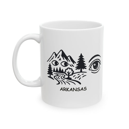 "In Arkansas, the hills have eyes, and the rivers have stories." Ceramic Mug - 13350