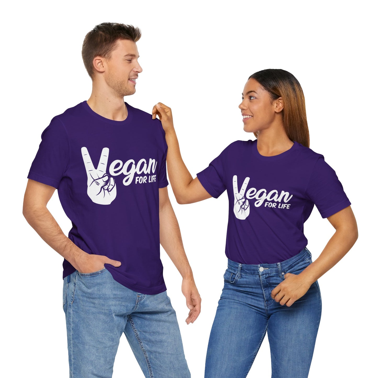 Vegan For Life - Unisex Jersey Short Sleeve Tee - 12381