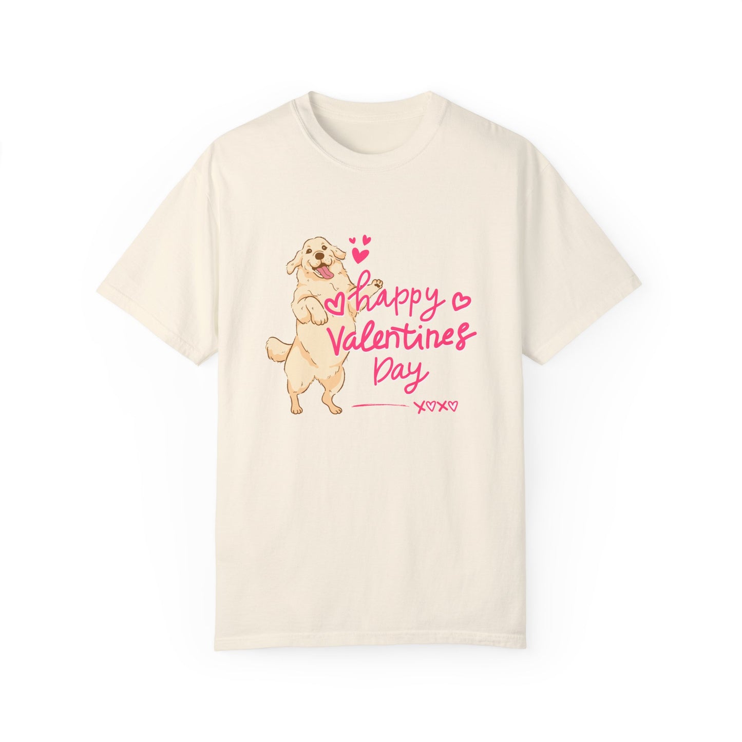 Dog, Happy Valentine's Day, XoXo - Unisex Garment-Dyed T-shirt - 11573