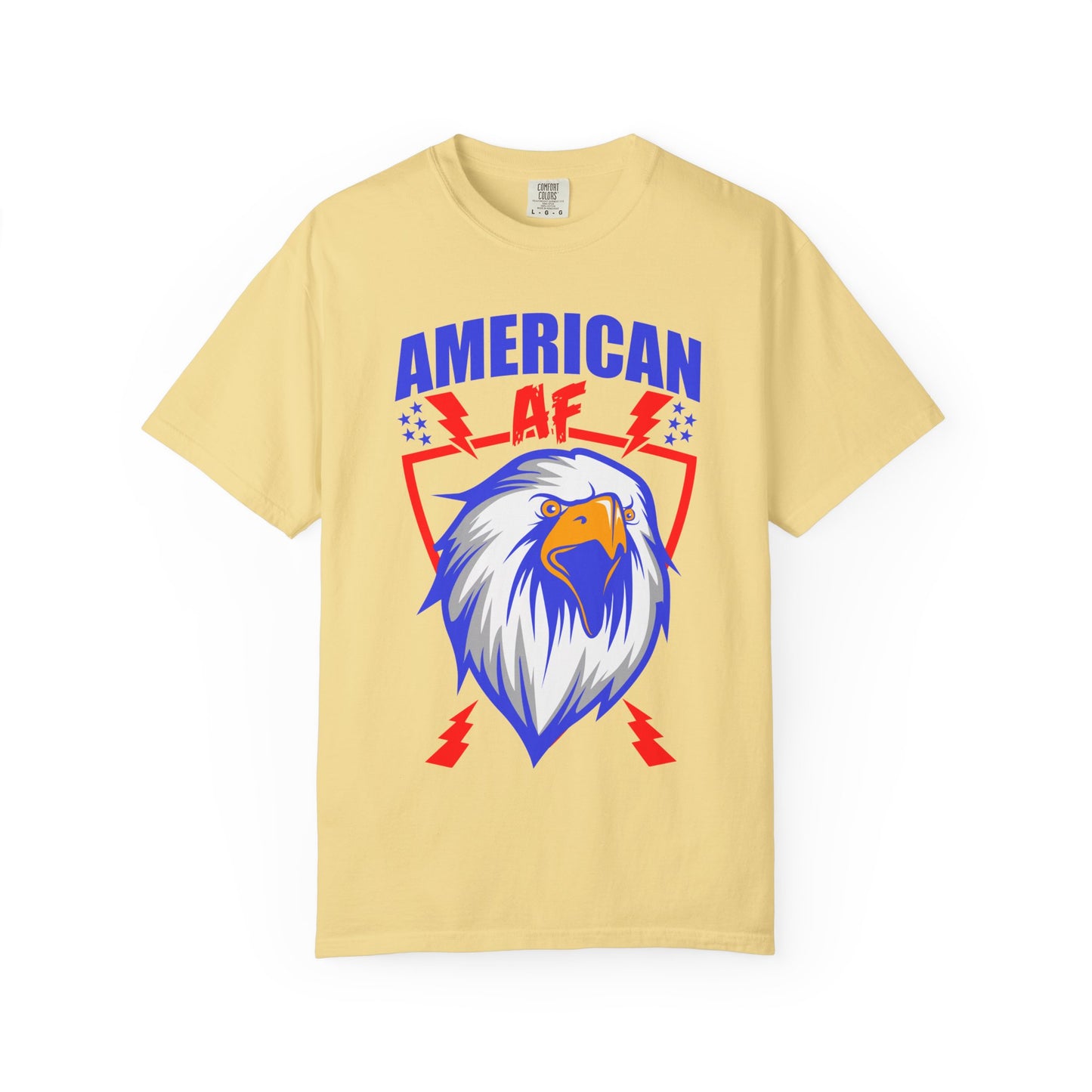 Patriotic Eagle T-Shirt, American AF Graphic Tee, Unisex Tee, 4th of July Shirt, Casual Wear, Gift for Patriots, Summer Style - 13731