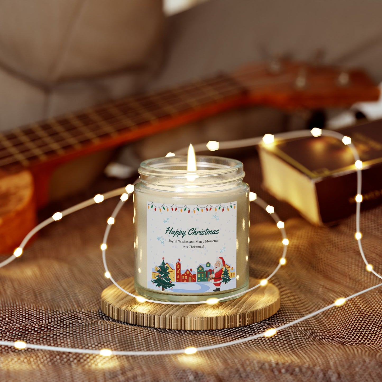 Merry Christmas - Scented Candles, Coconut Apricot Wax (4oz, 9oz)