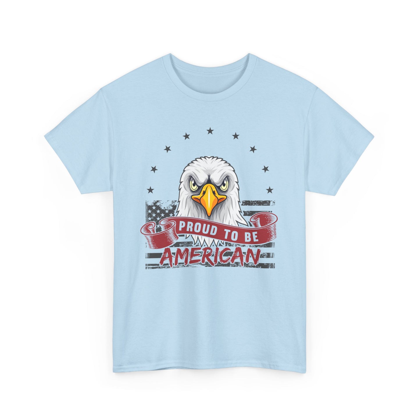 Proud to Be American Tee, Patriotic T-Shirt, USA Pride Shirt, Eagle Graphic Tee, Independence Day Gift, 4th of July Apparel - 13785