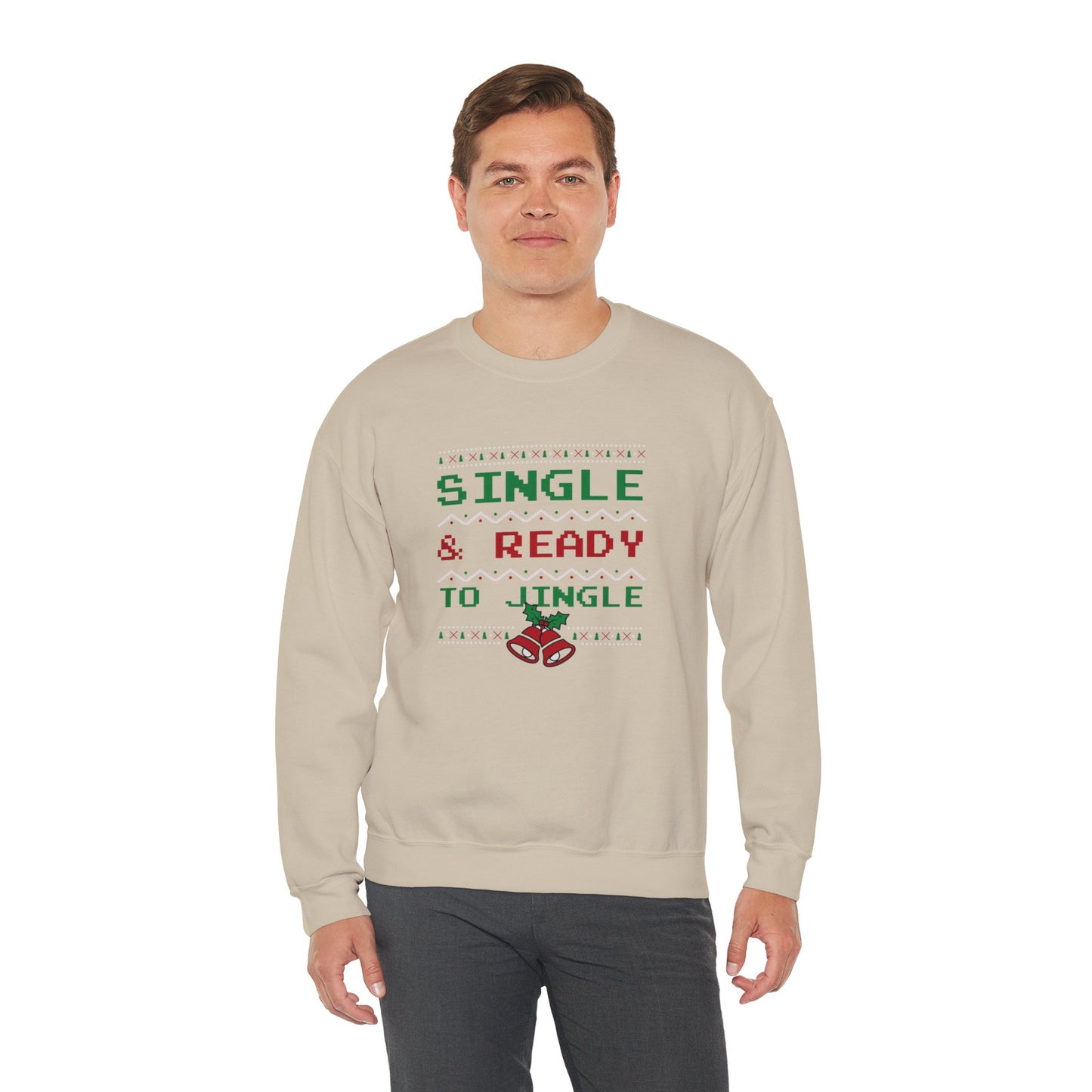 Single and Ready to Jingle - Unisex Heavy Blend™ Crewneck Sweatshirt