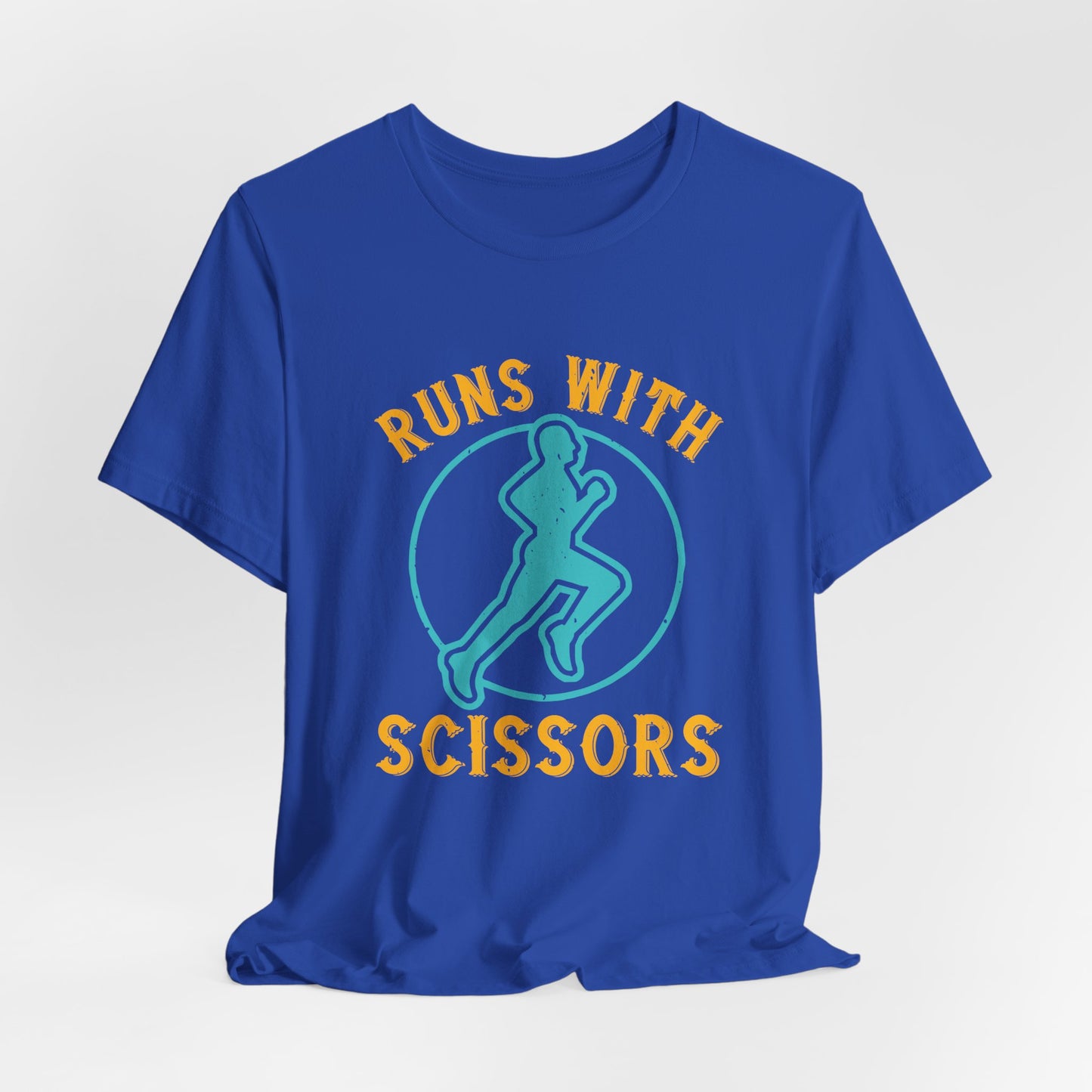 Run With Scissors - Unisex Jersey Short Sleeve Tee