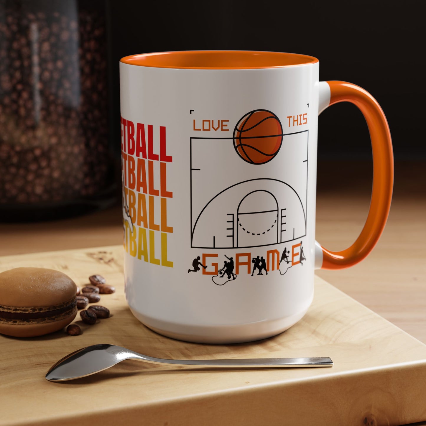 Basketball - Accent Coffee Mug (11, 15oz) - 10715