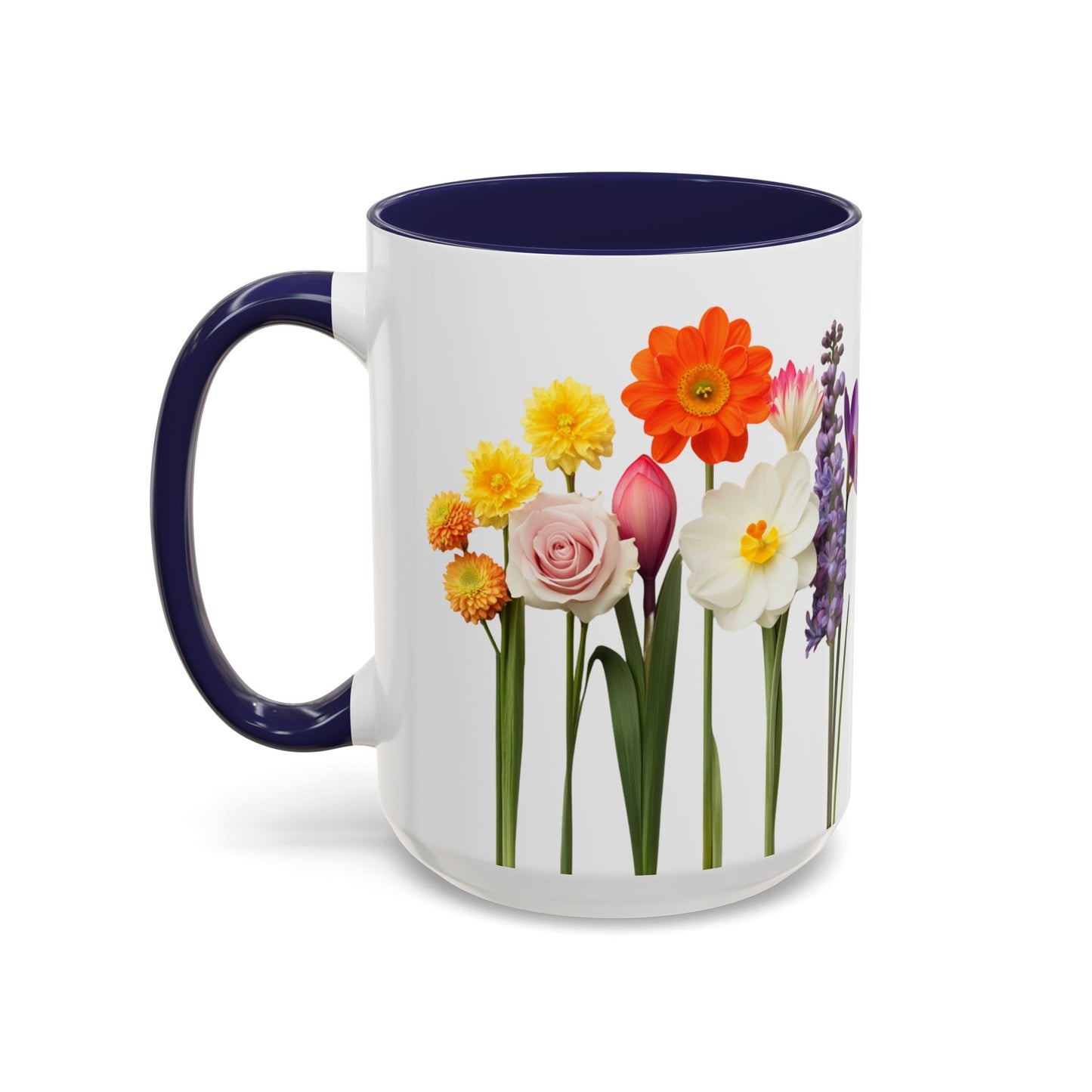 Bright Flowers - Accent Coffee Mug (11, 15oz) - 10400