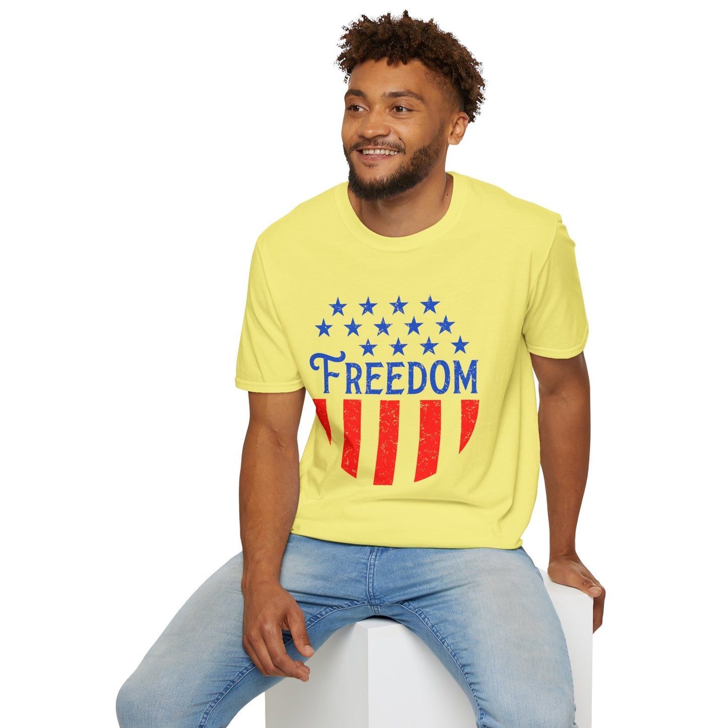 American Freedom Unisex T-Shirt - Patriot Tee, July 4th Celebration, Memorial Day Outfit, Independence Day Gift, Vintage Style Shirt - 13734