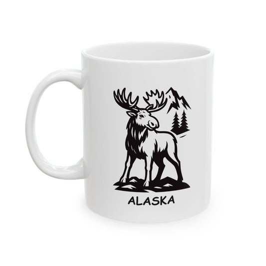 "Alaska: Come for the wildlife, stay for the cold weather." Ceramic Mug - 12999