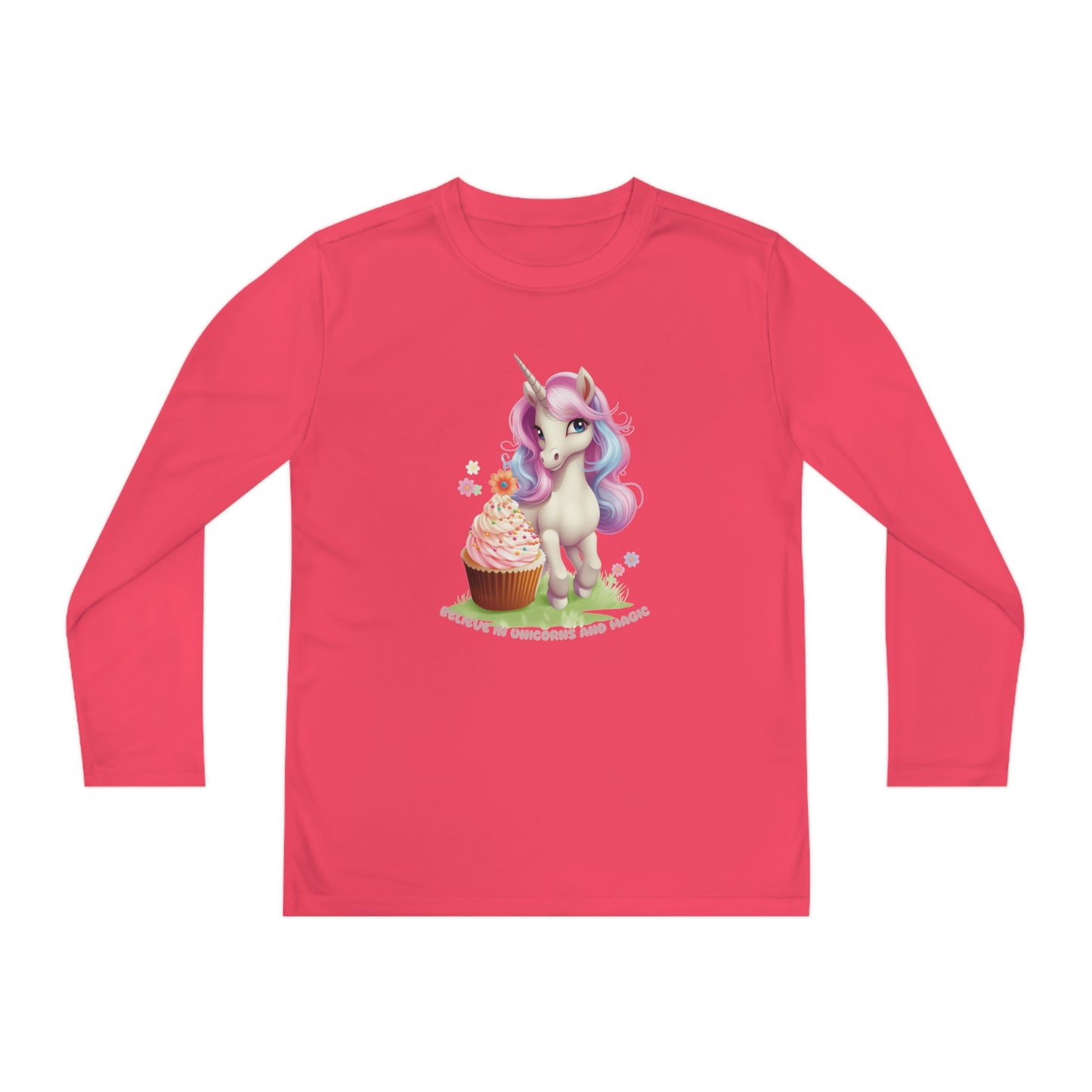 Believe in Unicorns and Magic - Youth Long Sleeve Competitor Tee