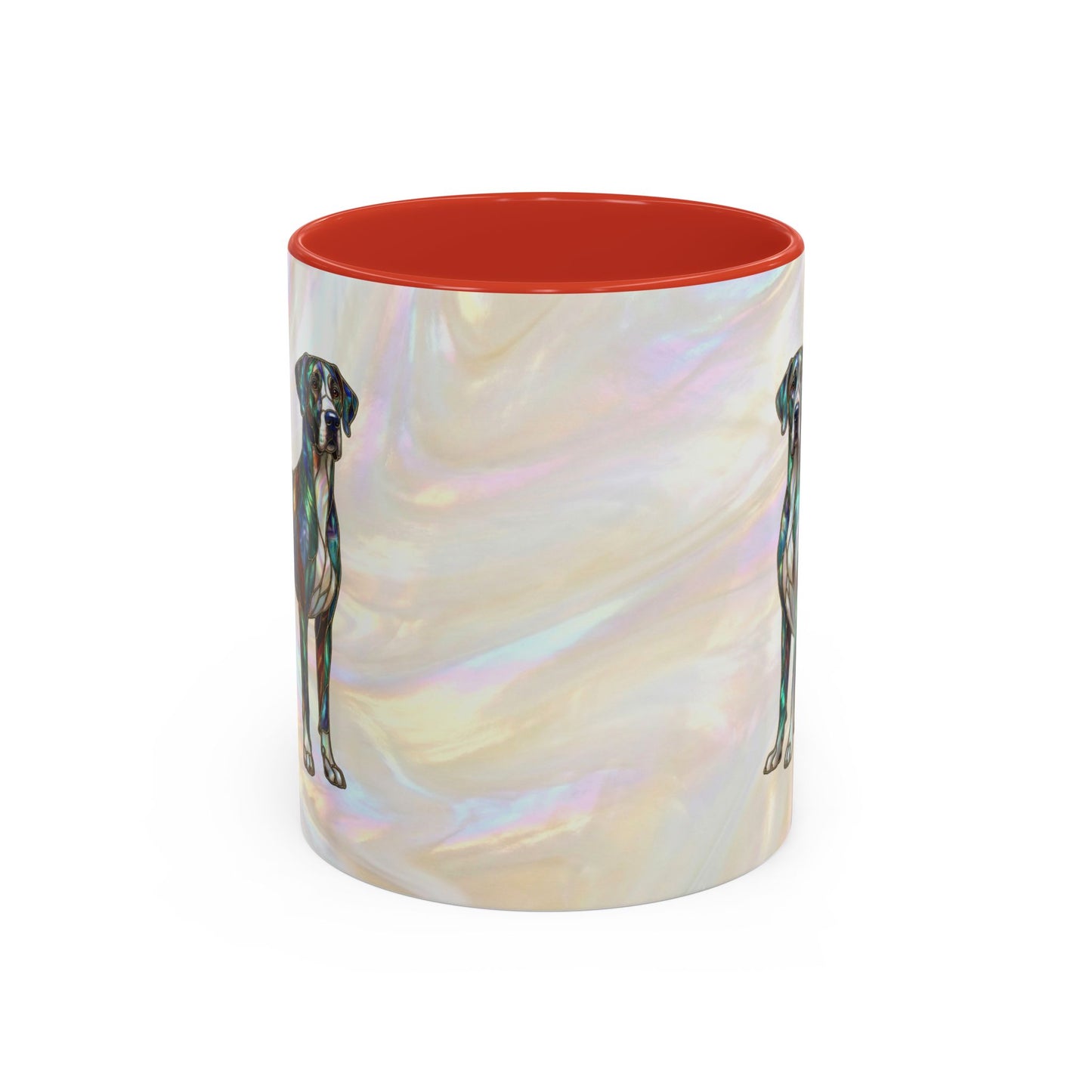 Personalized Great Dane Dog Mug — Stained Glass Design (11/15 oz) - 14550