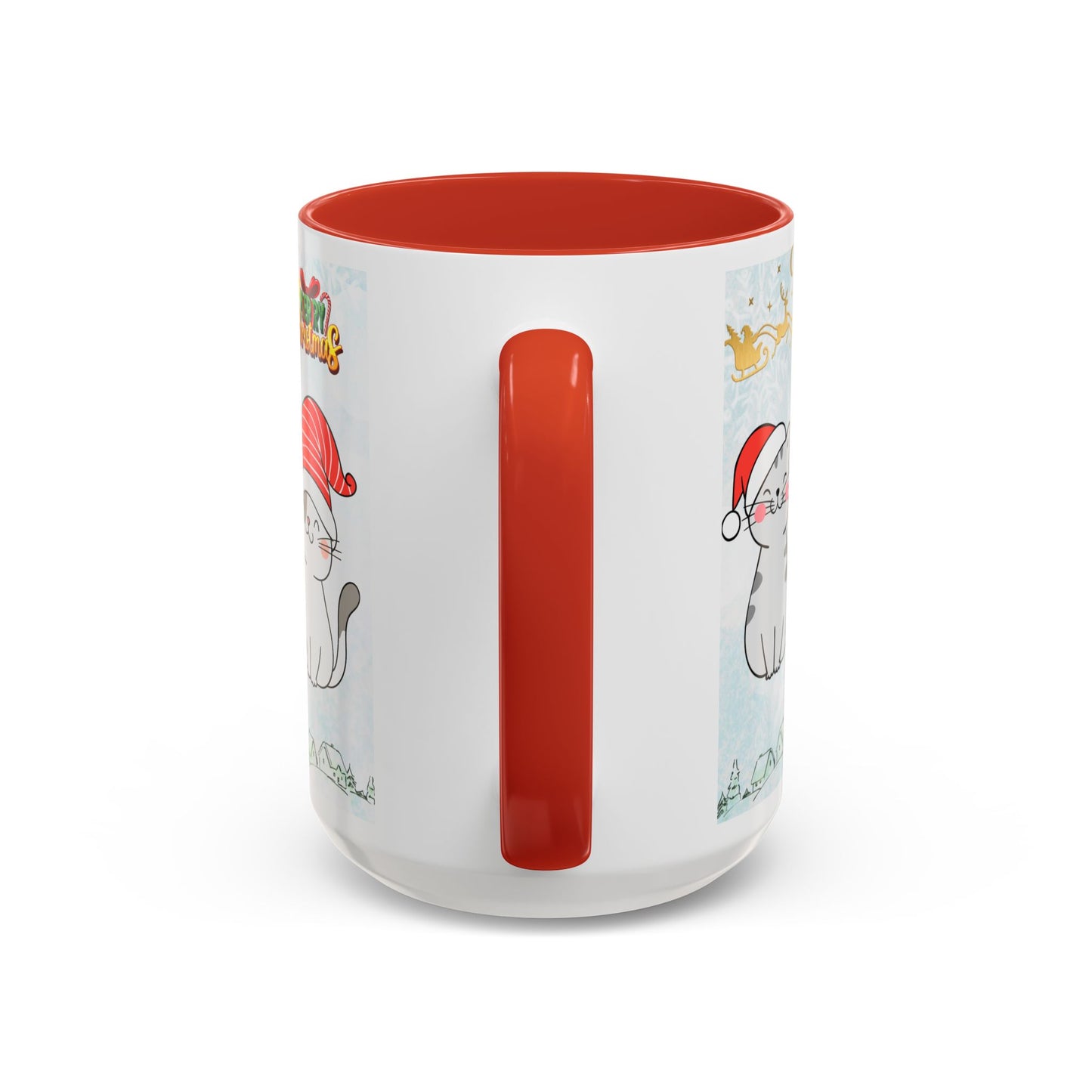 Merry Christmas, Cats - Accent Coffee Mug (11, 15oz)