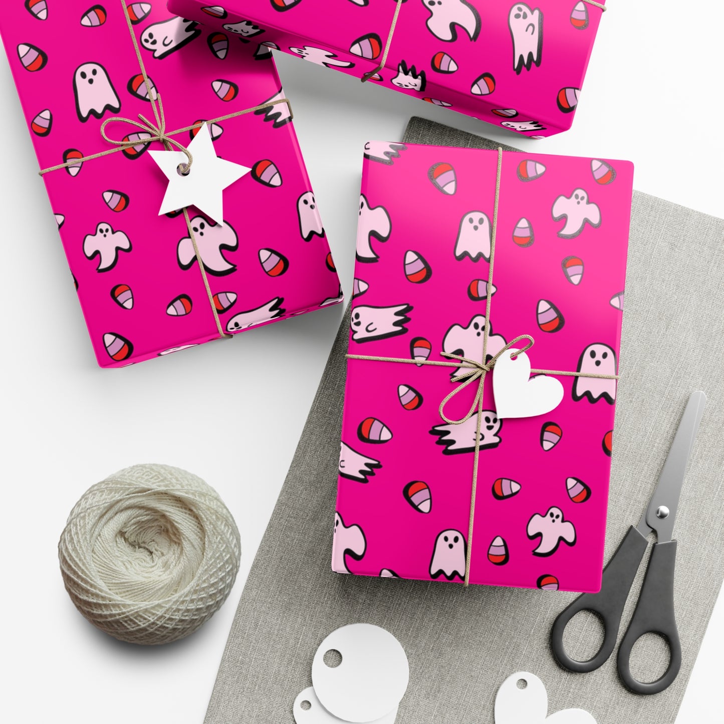 Pink Ghost - Gift Wrap Papers - 13849