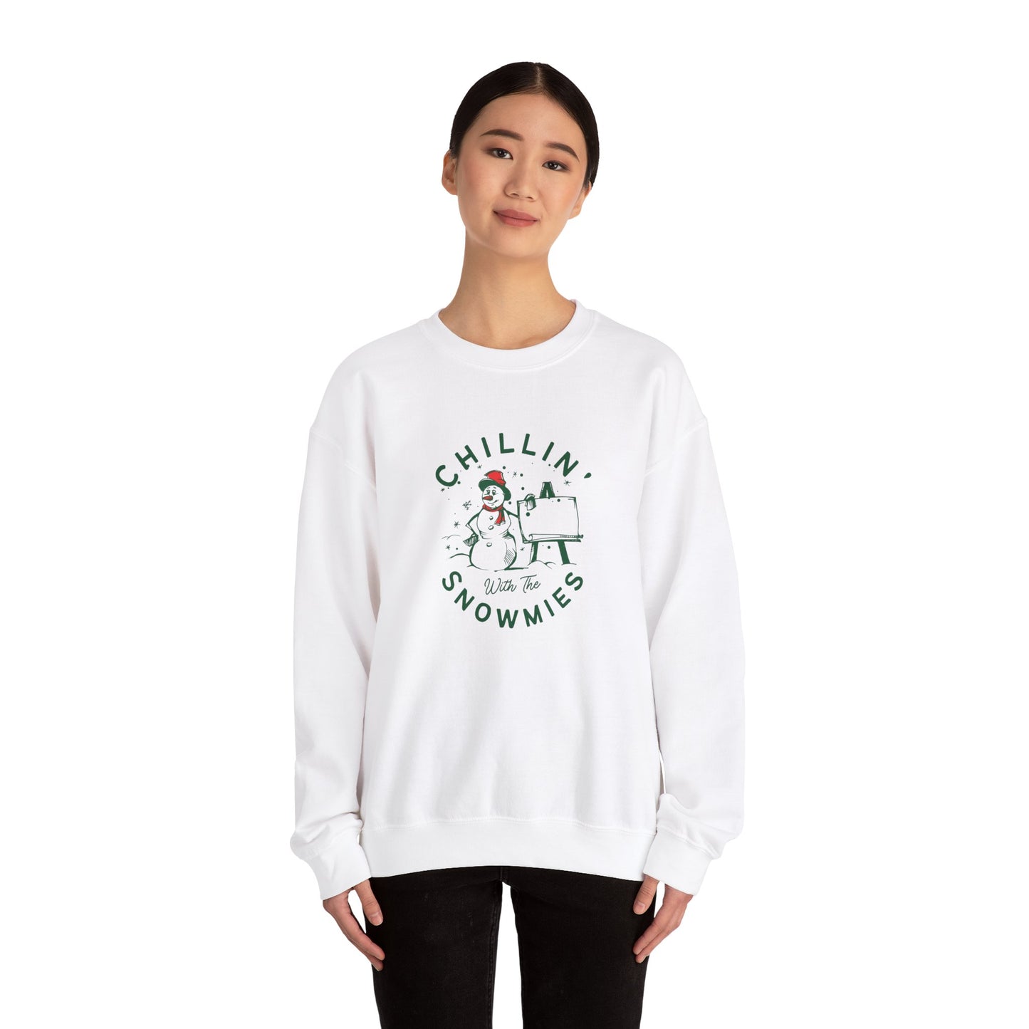 Chillin' With Snowmies - Unisex Heavy Blend™ Crewneck Sweatshirt - 10525