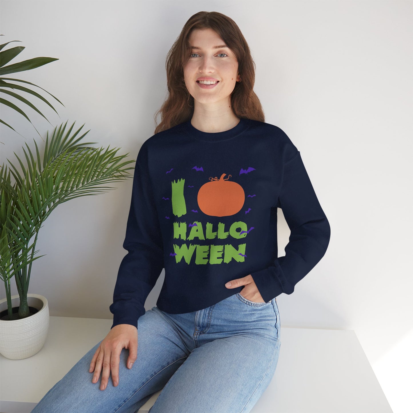 I Love Halloween - Unisex Heavy Blend™ Crewneck Sweatshirt - 13807