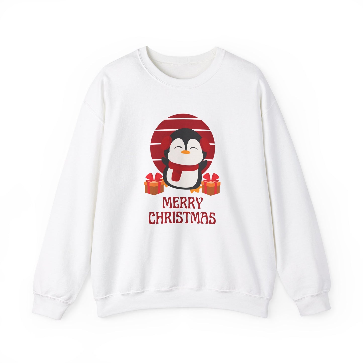 Penguin, Merry Christmas - Unisex Heavy Blend™ Crewneck Sweatshirt