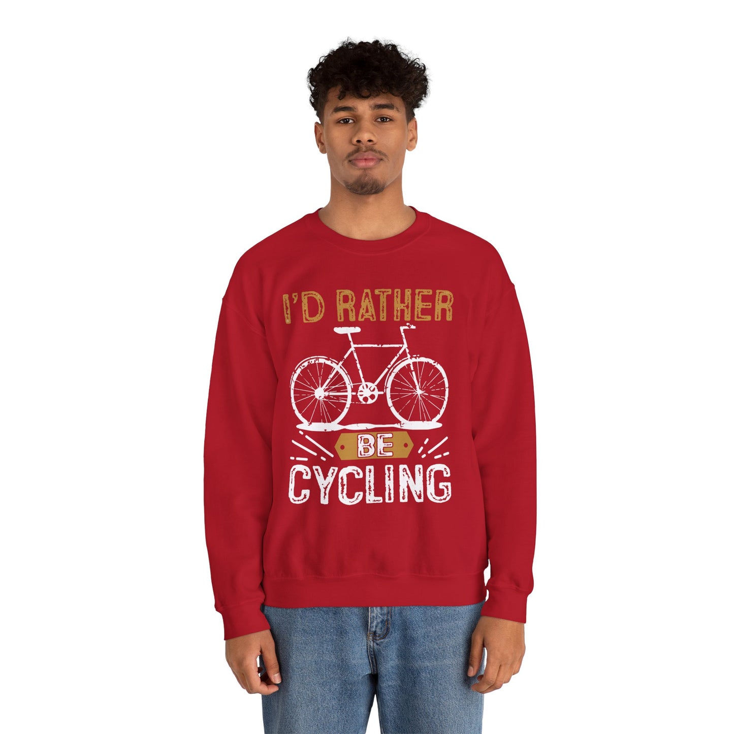 I'd Rather Be Cycling - Unisex Heavy Blend™ Crewneck Sweatshirt