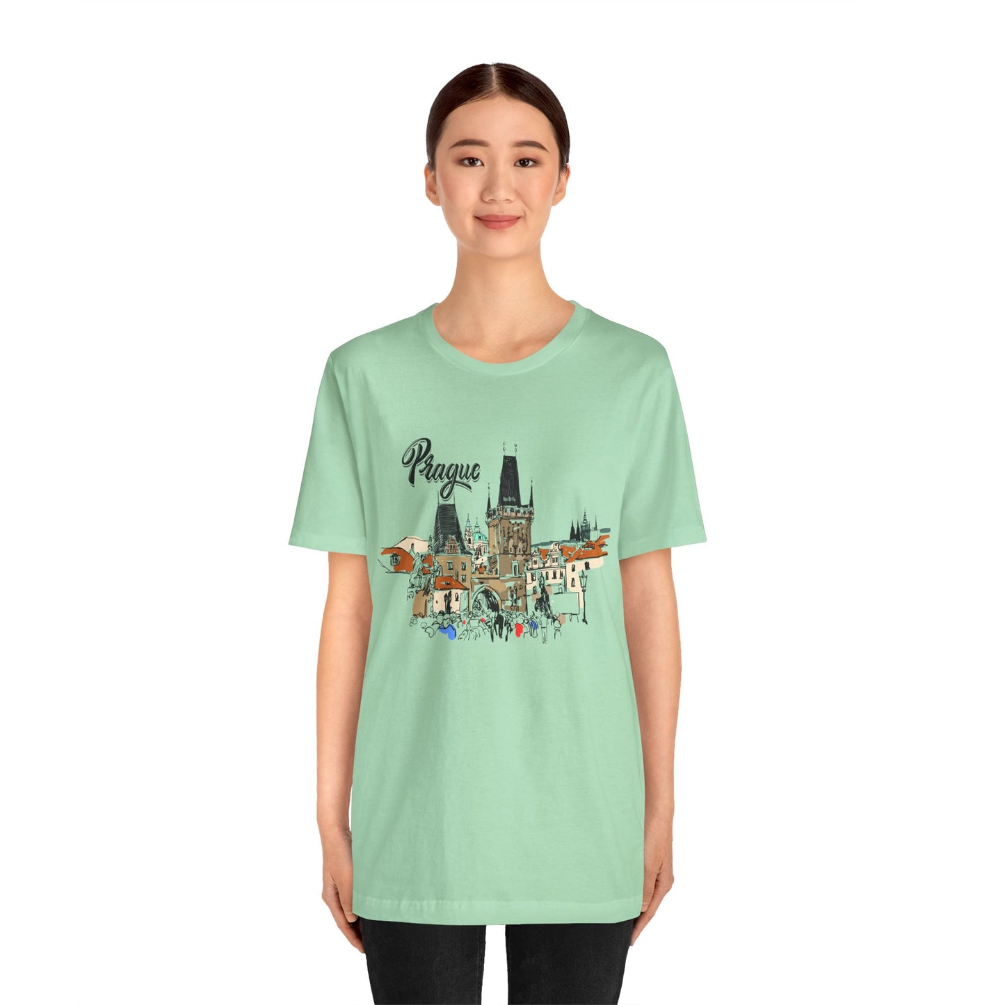Prague Graphic Unisex Tee - Perfect Travel Souvenir - 12135