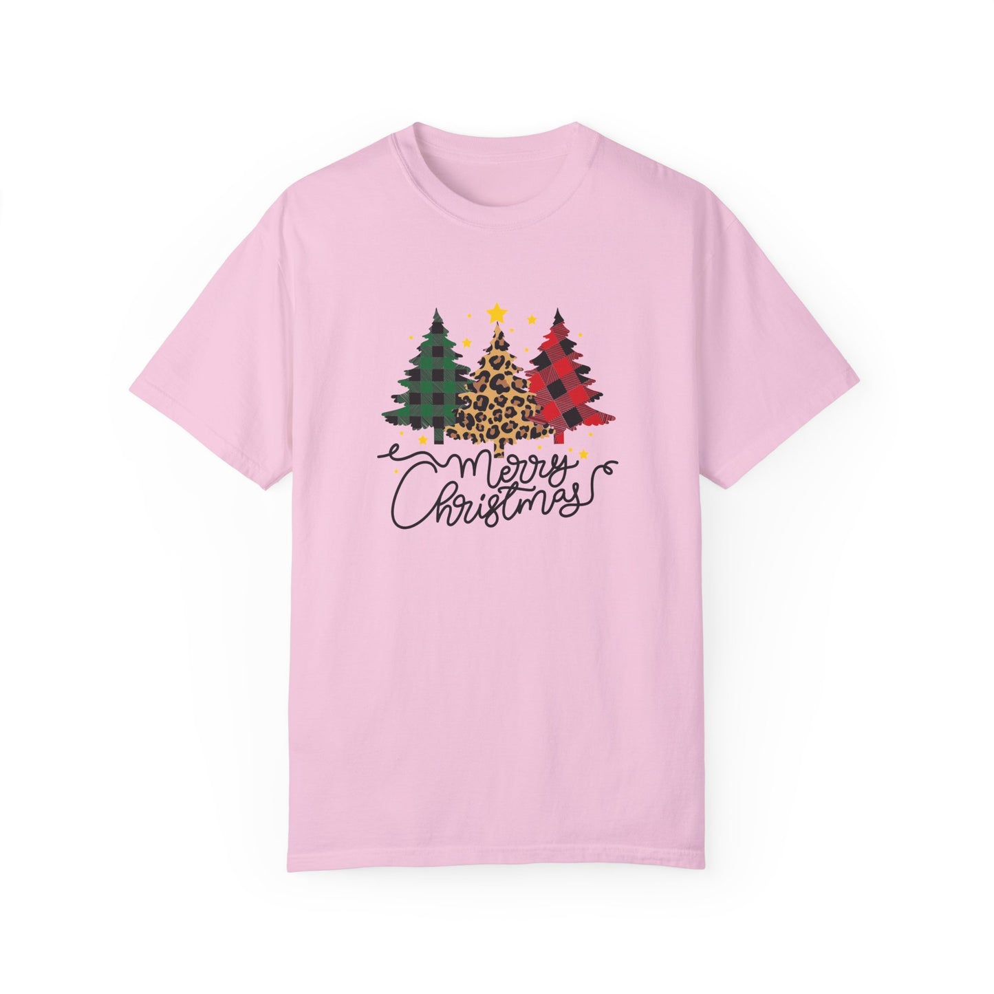 Merry Christmas, Trees - Unisex Garment-Dyed T-shirt - 10199