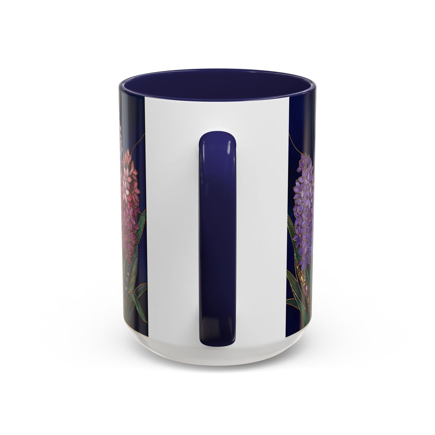Hyacinth Floral Coffee Mug — Stained Glass Design (11/15 oz) - 14570