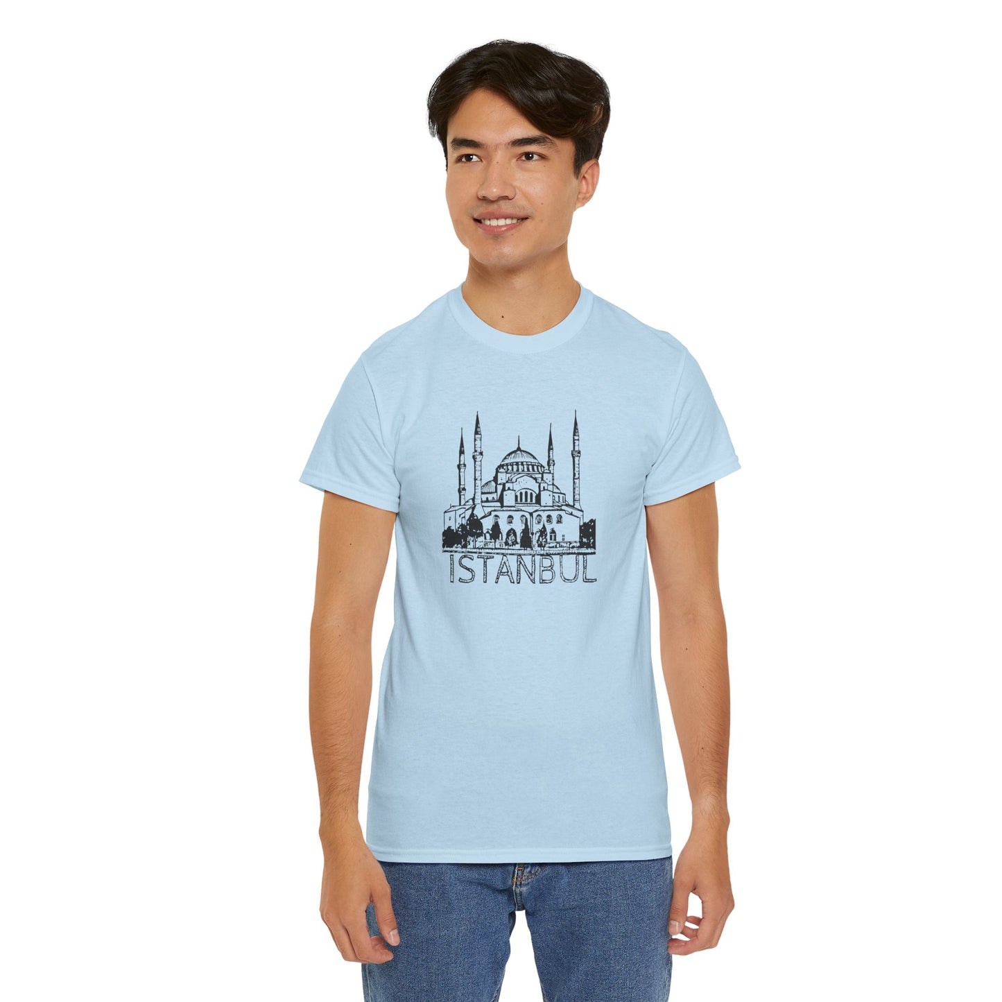 Istanbul Unisex Heavy Cotton Tee - Travel Inspired Apparel - 12007