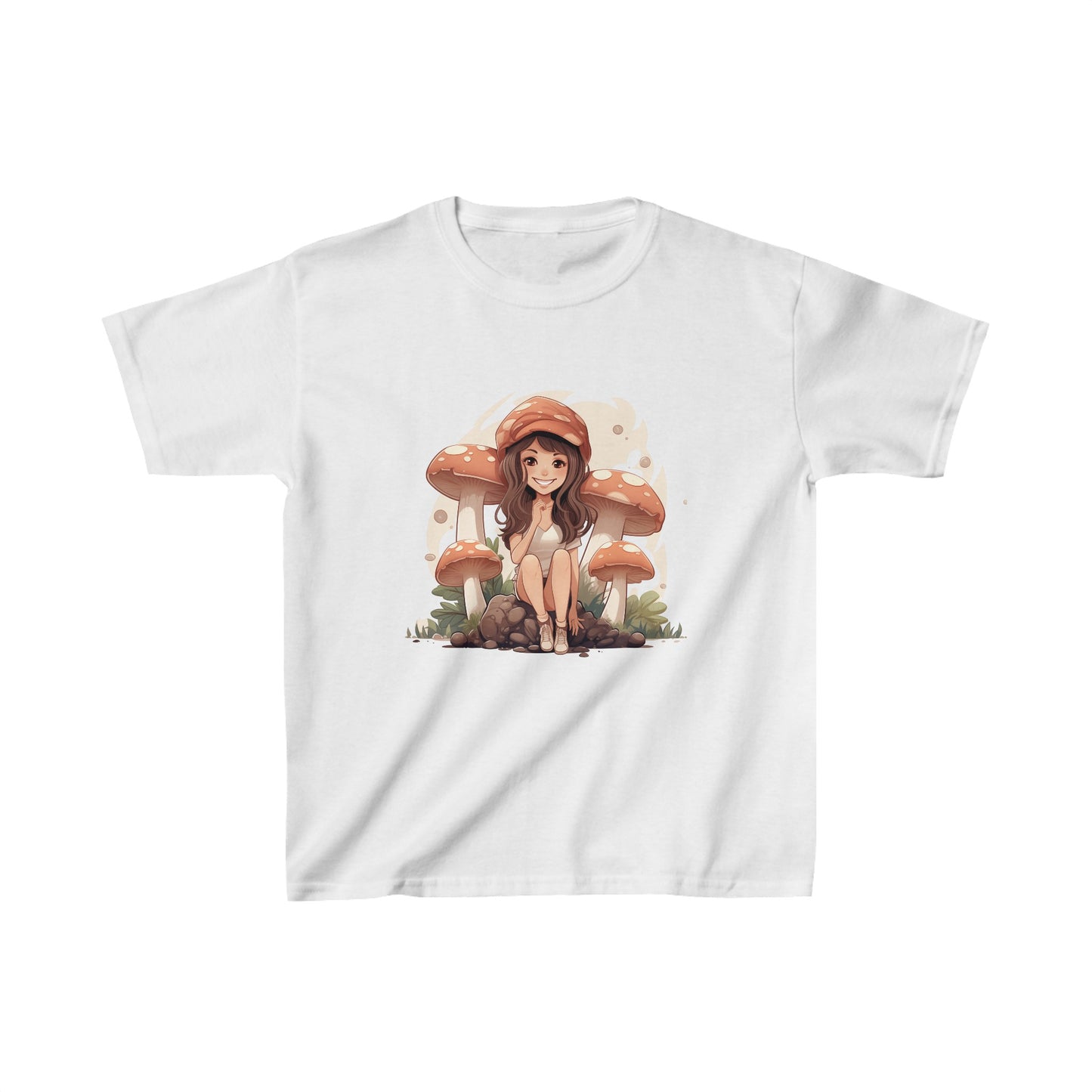 Adventures with Mushroom Girl - Kids Heavy Cotton™ Tee