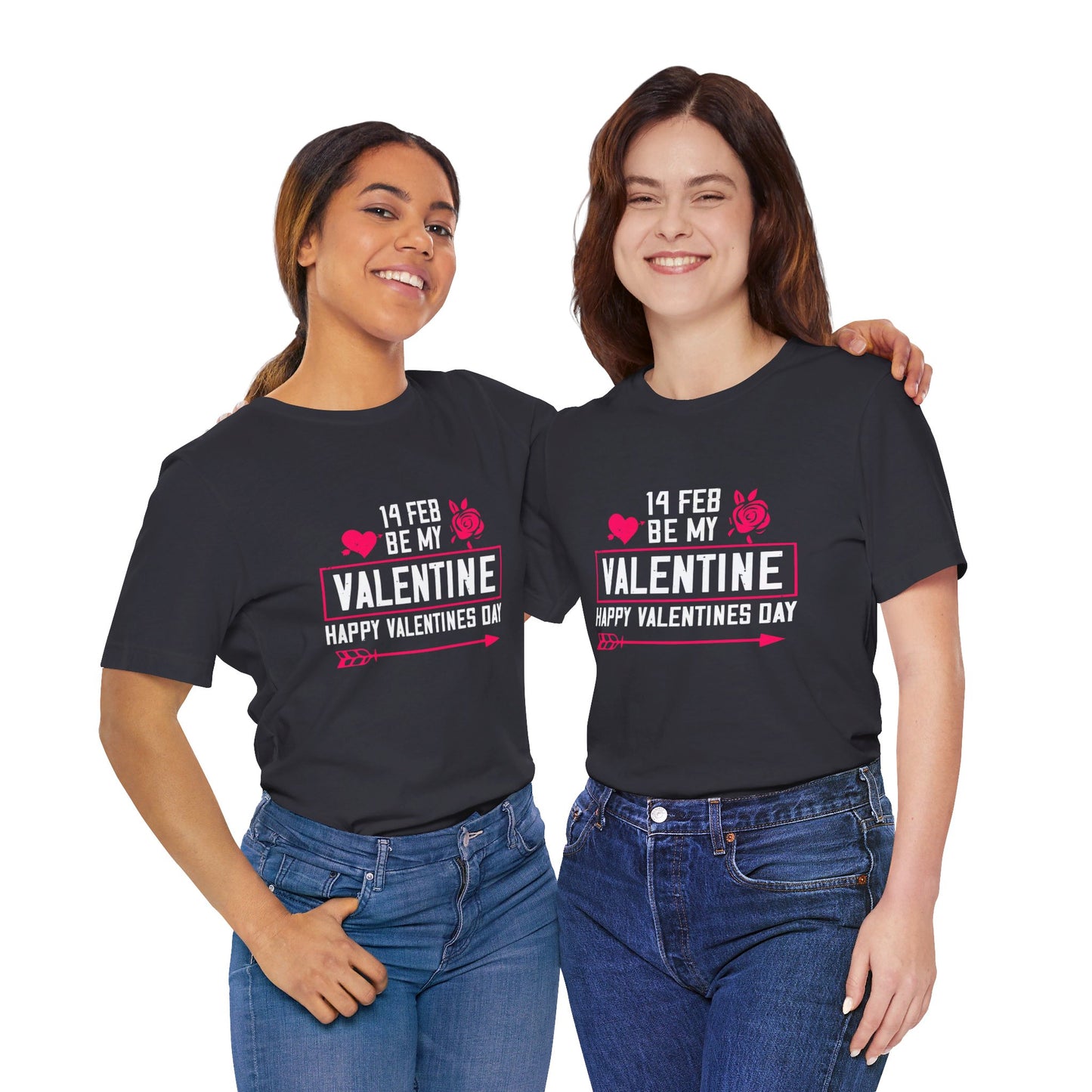 14 Feb, Be My Valentine - Unisex Jersey Short Sleeve Tee