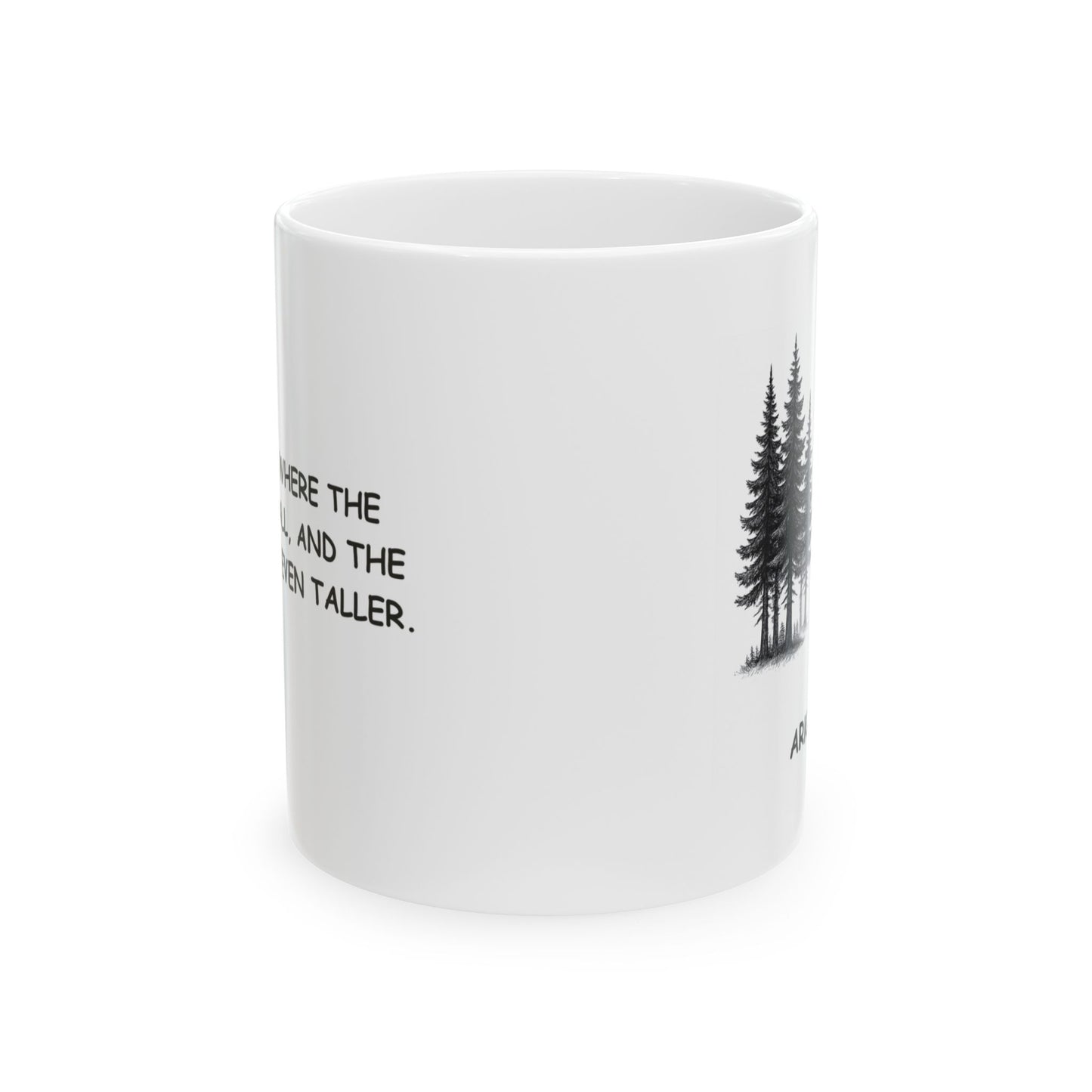 "Arkansas: Where the trees are tall, and the accents are even taller." Ceramic Mug - 13275