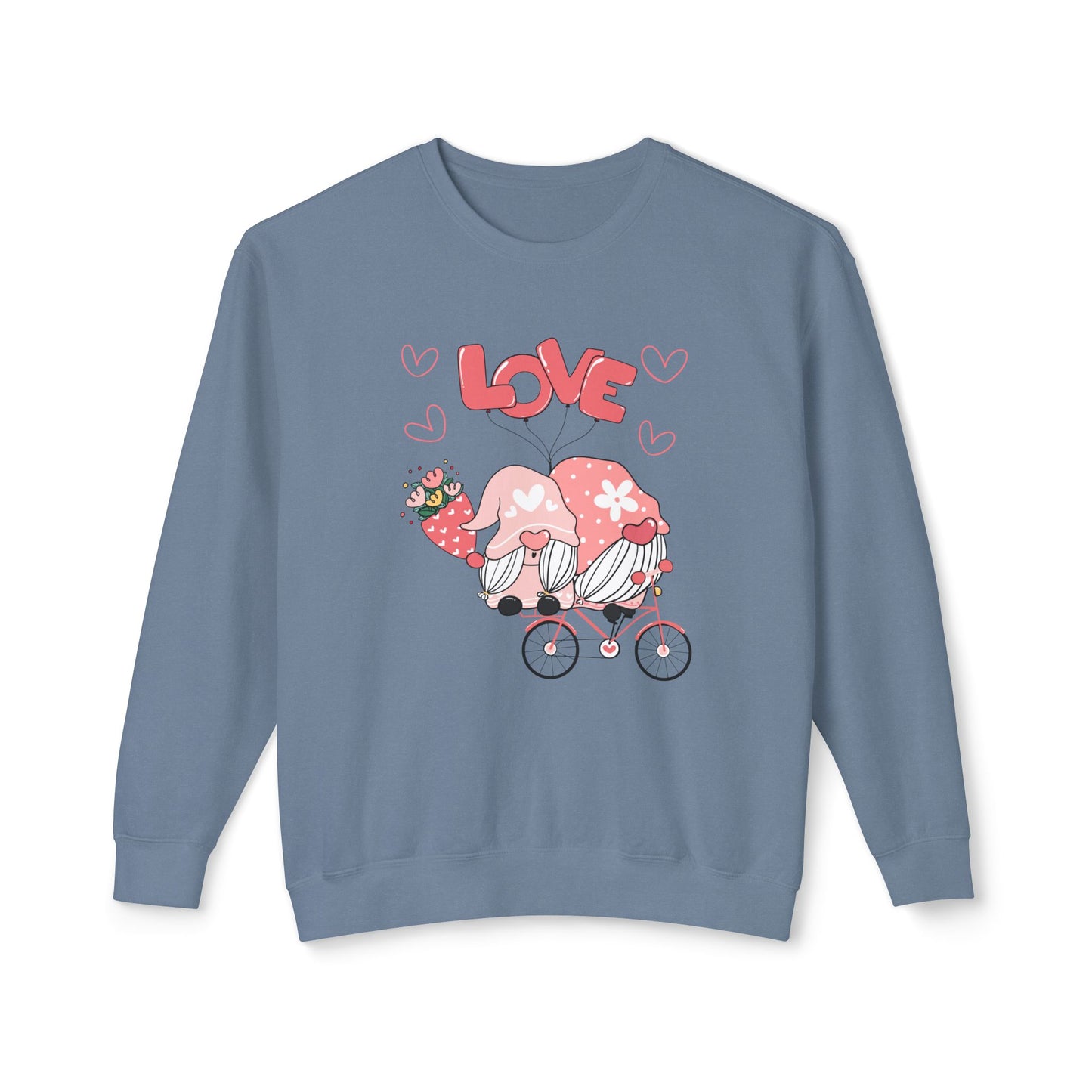 Gnome Couple, Love - Unisex Lightweight Crewneck Sweatshirt - 11027