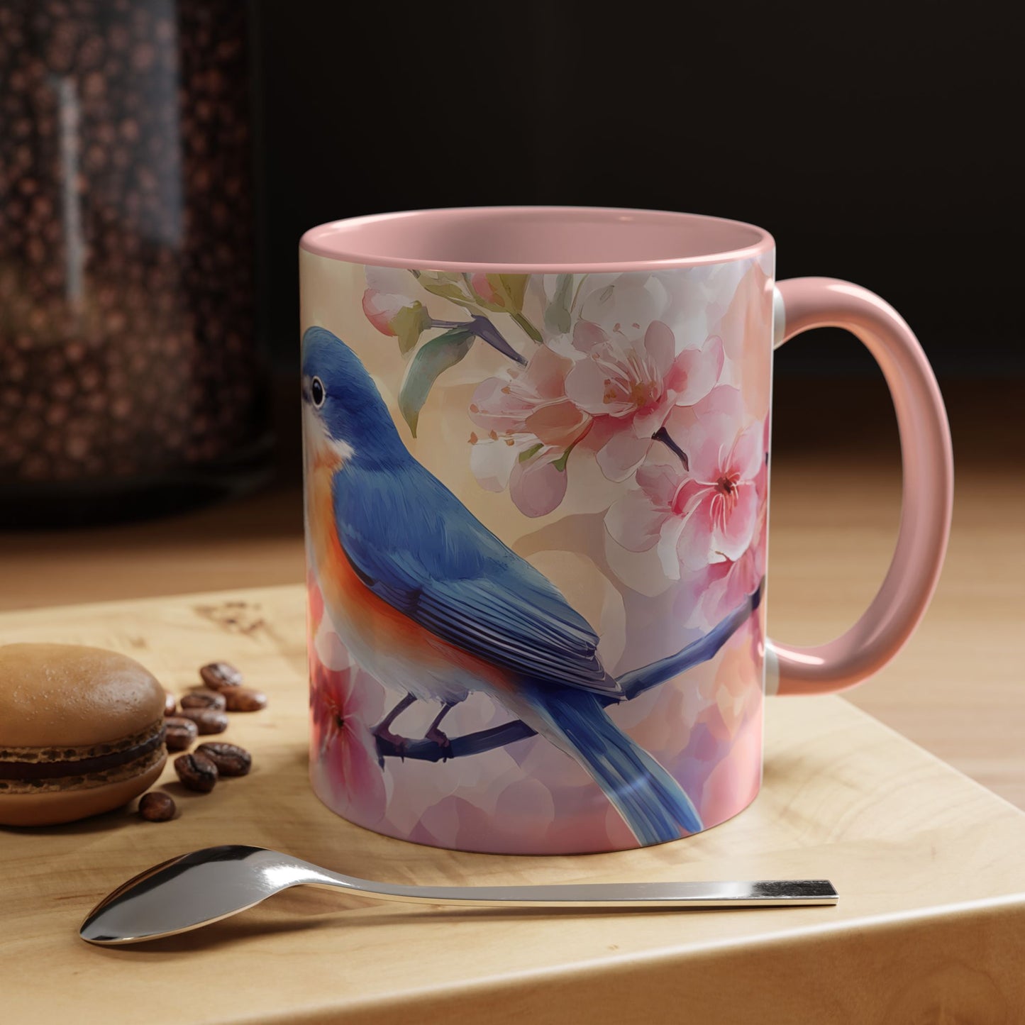 Bluebird Blooms Accent Coffee Mug - 11/15oz Floral Design - 11884