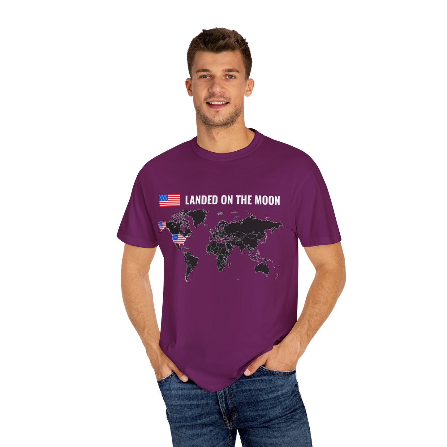 USA, Moon Landing Unisex T-Shirt | Vintage Space Vibe, July 4th - 13735