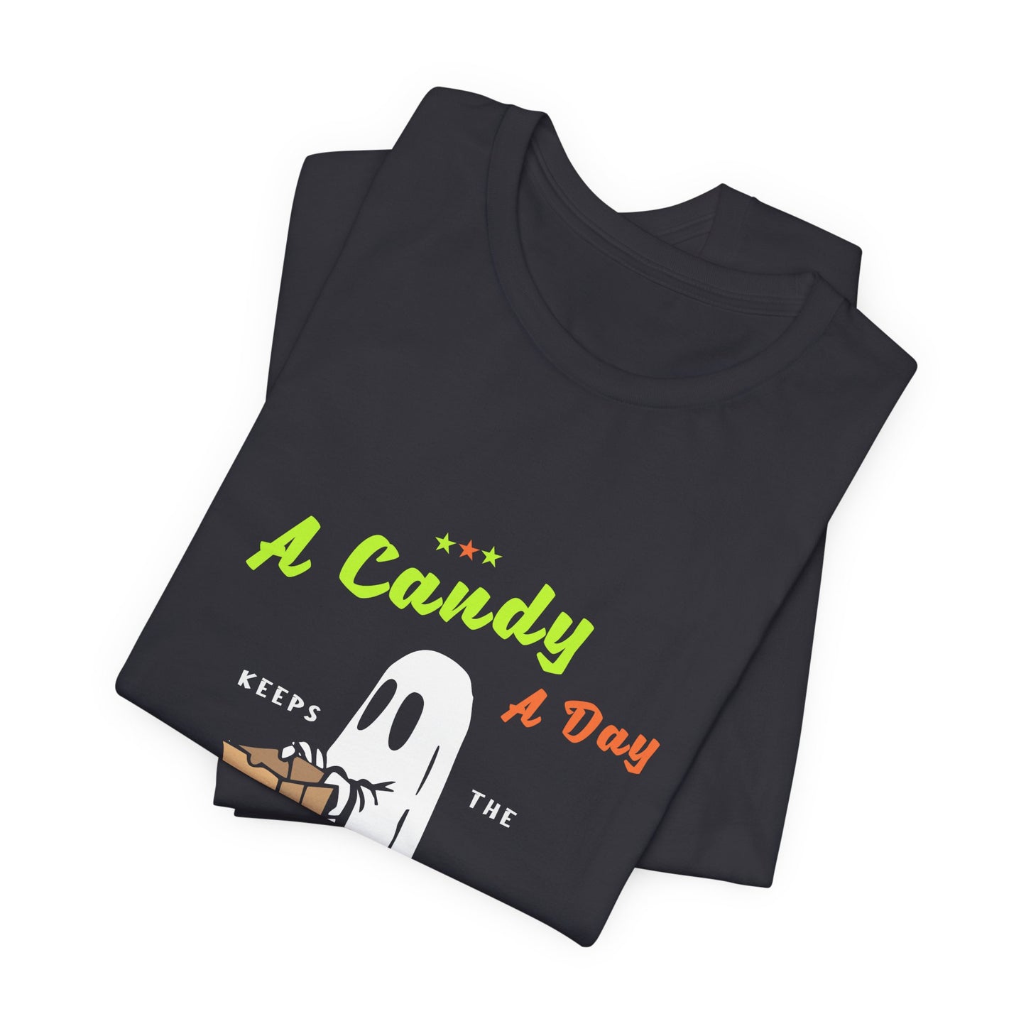 Halloween: A Candy Day Keeps The Monsters Away - Unisex Jersey Short Sleeve Tee