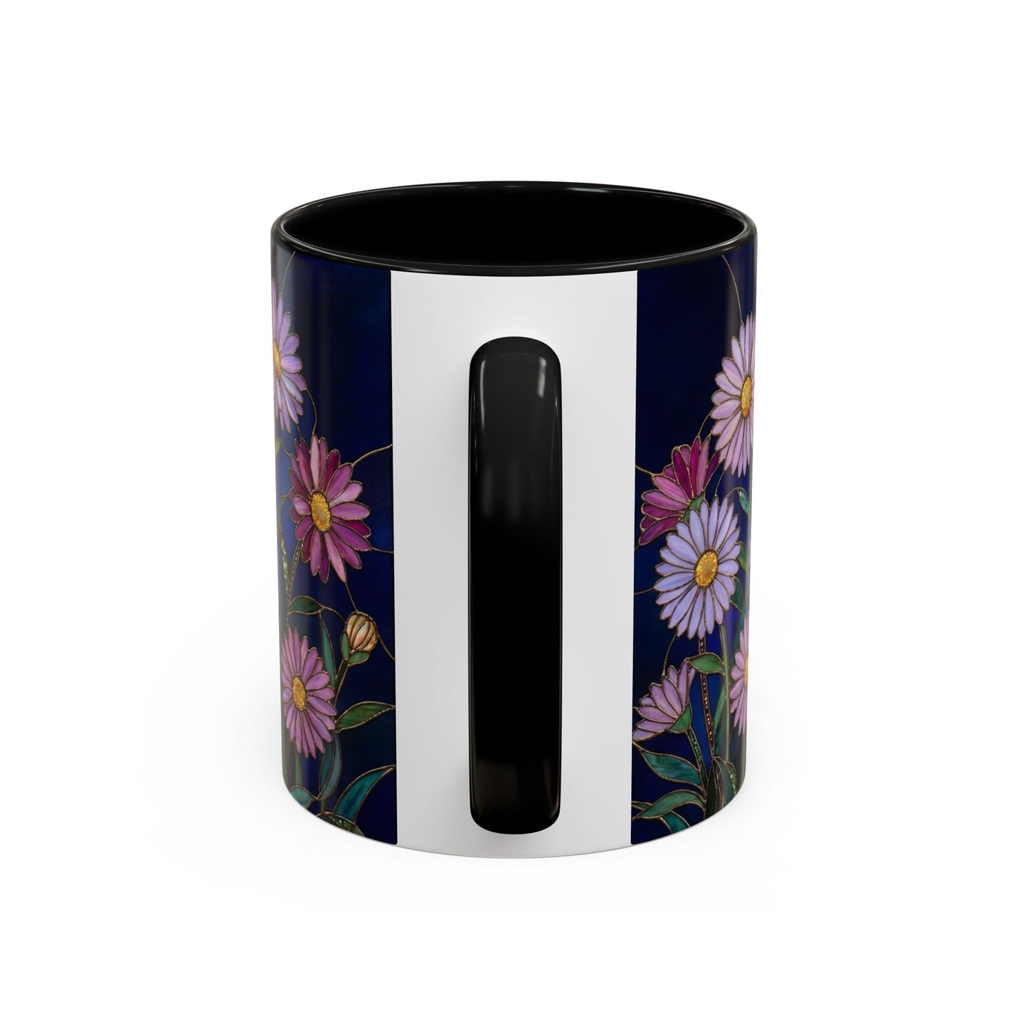Aster Flower Coffee Mug — Stained Glass Design 11/15oz - 14553