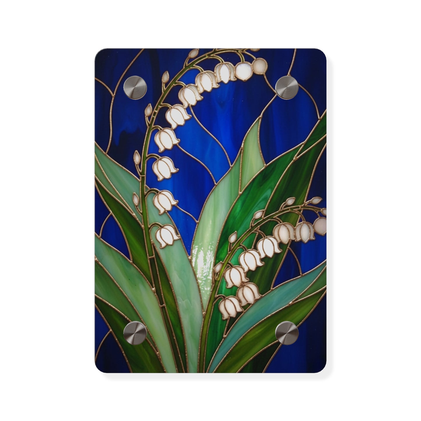 Lily of the Valley Acrylic Wall Art Panel — Botanical Floral Home Decor - 14603