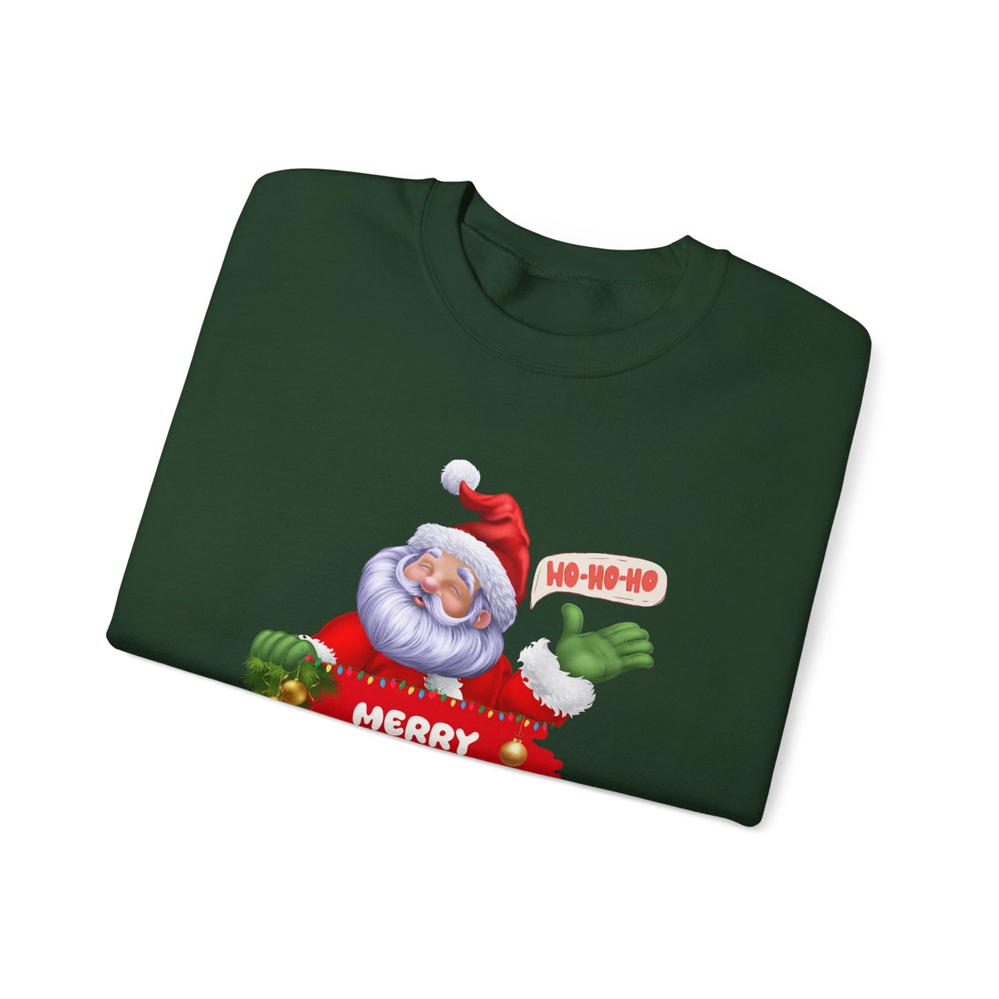 Santa, Hohoho, Merry Christmas - Unisex Heavy Blend™ Crewneck Sweatshirt - 10390